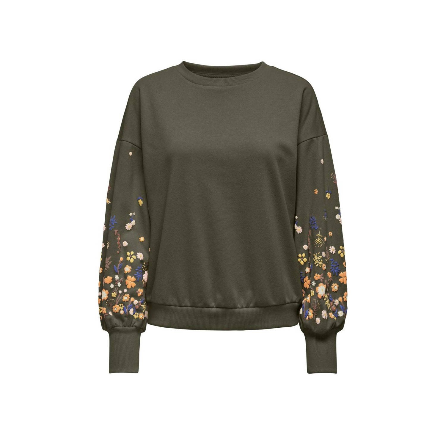 Only Brooke Round Neck Flower Sweater Dames