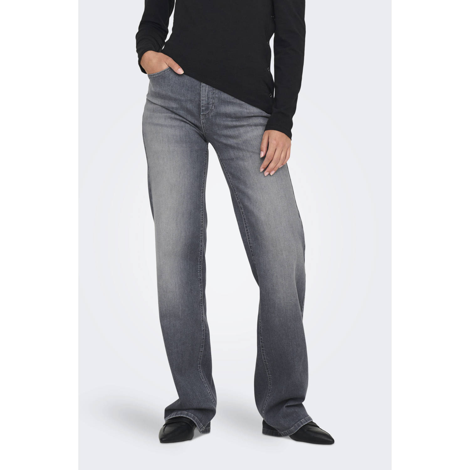 ONLY straight leg jeans ONLBLUSH grey denim