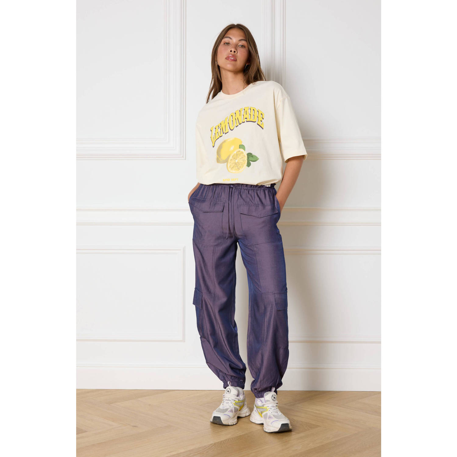 Refined Department top met printopdruk geel