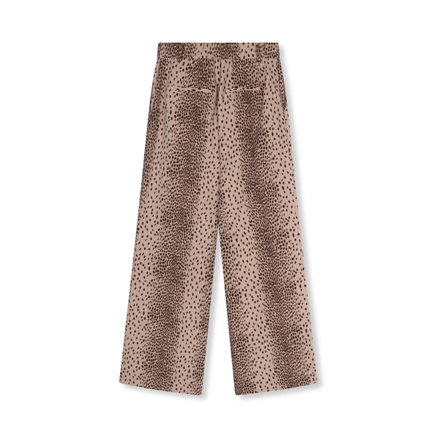 Refined Department high waist wide leg broek met panterprint bruin zwart