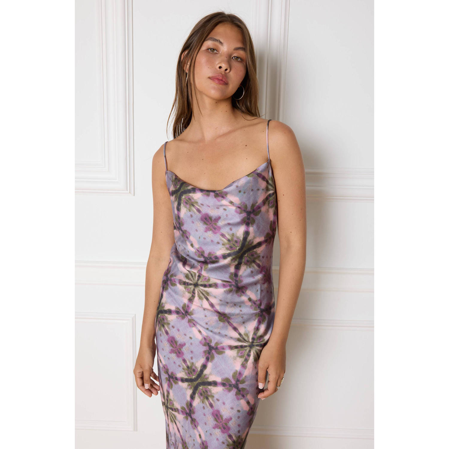 Refined Department jurk met grafische print lila