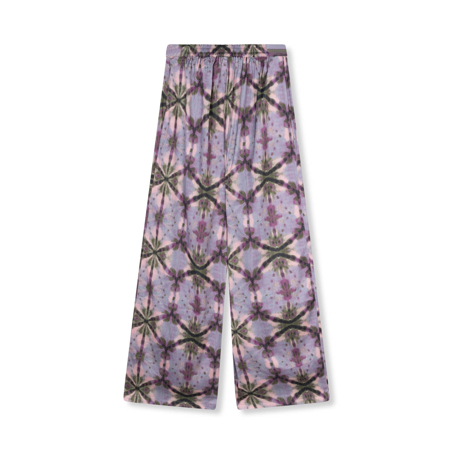 Refined Department high waist wide leg broek met grafische print lila