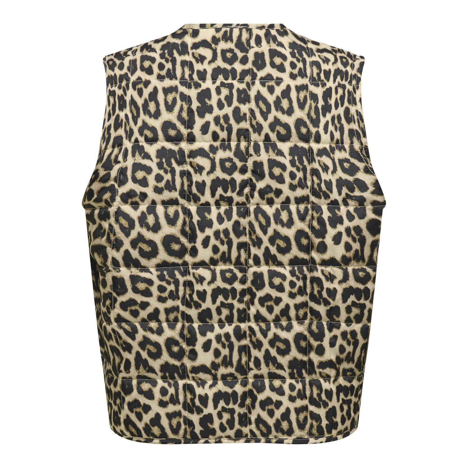 ONLY gilet ONLANNABELL met panterprint