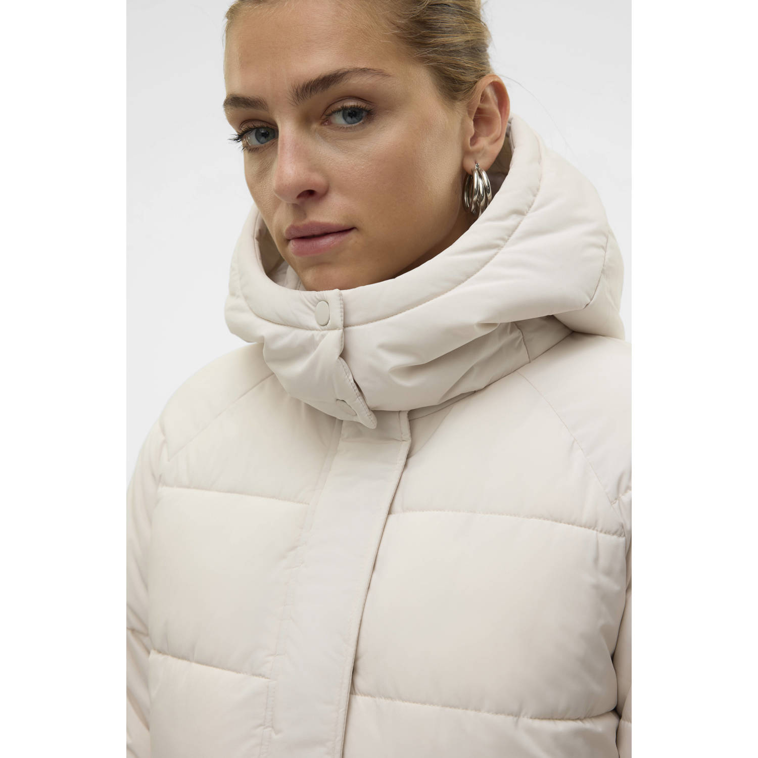 VERO MODA gewatteerde winterjas VMDIANA ecru
