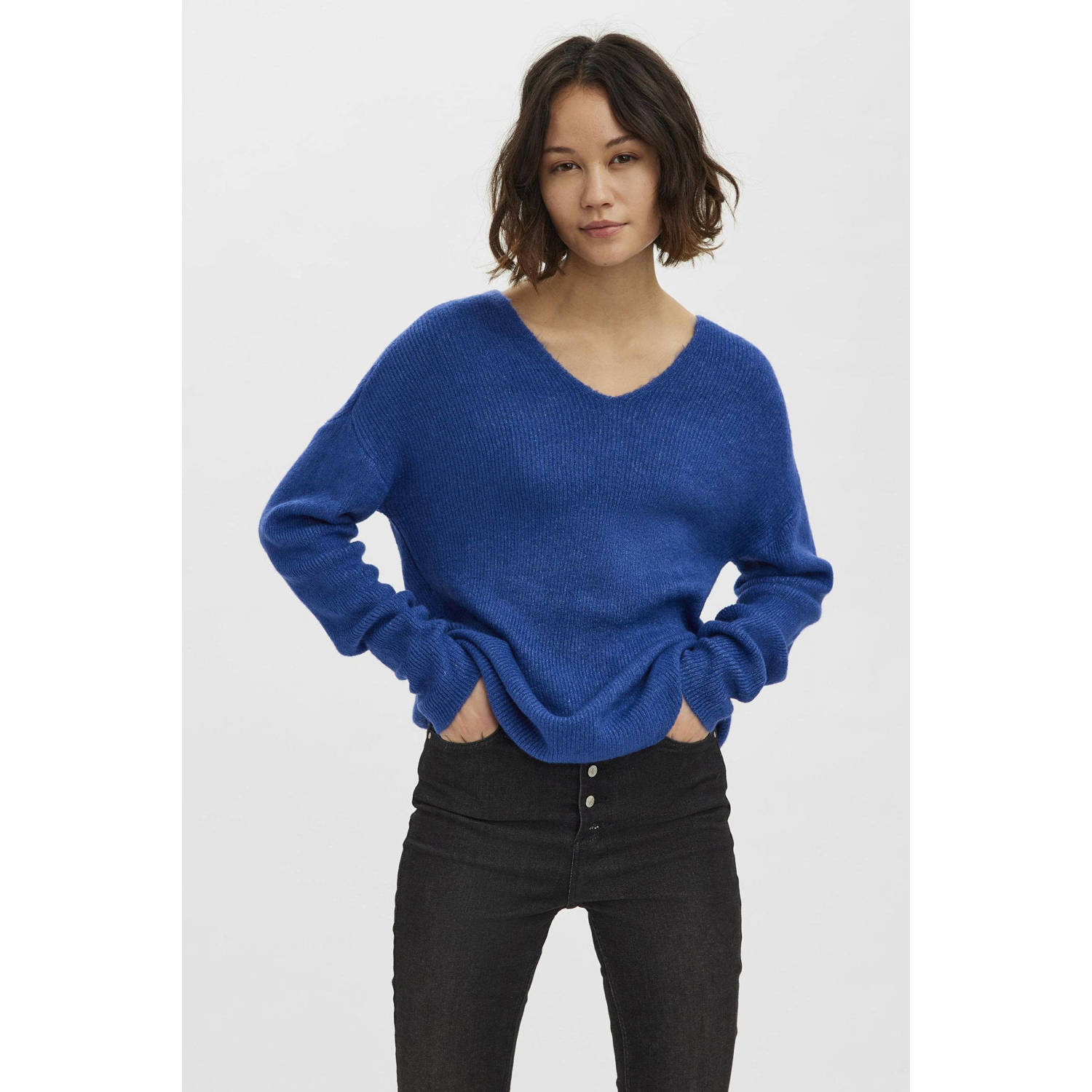 Vero Moda Trui met V-hals VMCREWLEFILE LS V-NECK BLOUSE NOOS