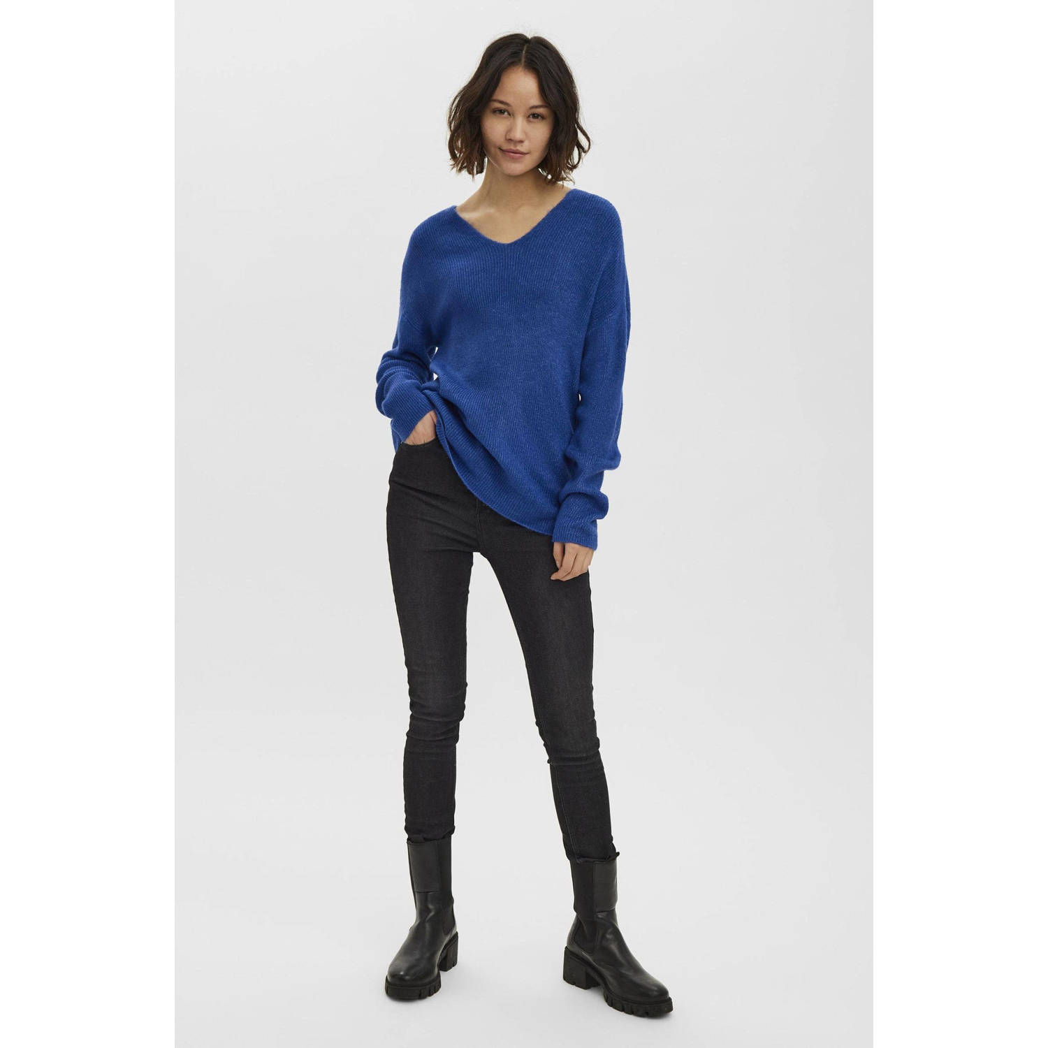 VERO MODA gebreide trui VMCREWLEFILE