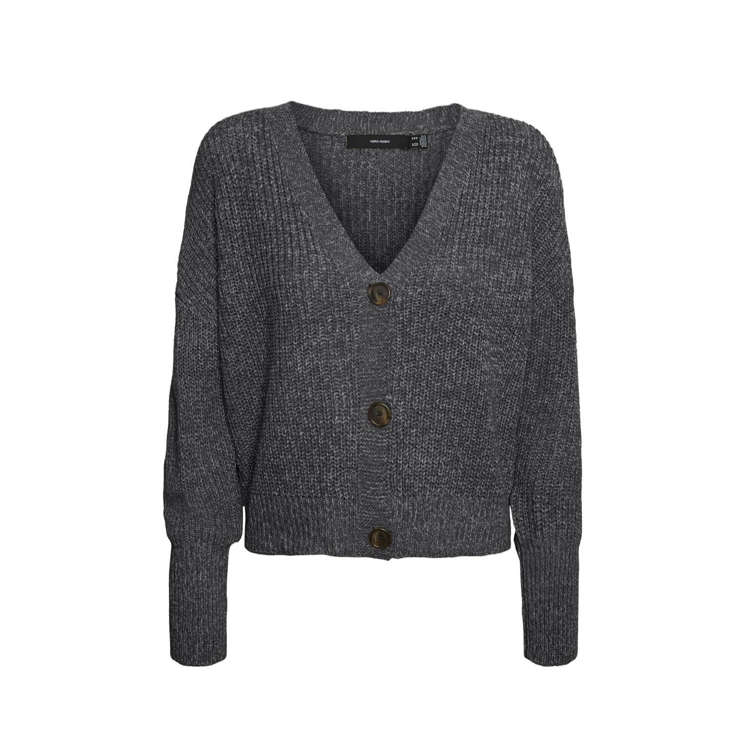 Vero Moda Regular fit gebreid jack met V-hals model 'LEA'