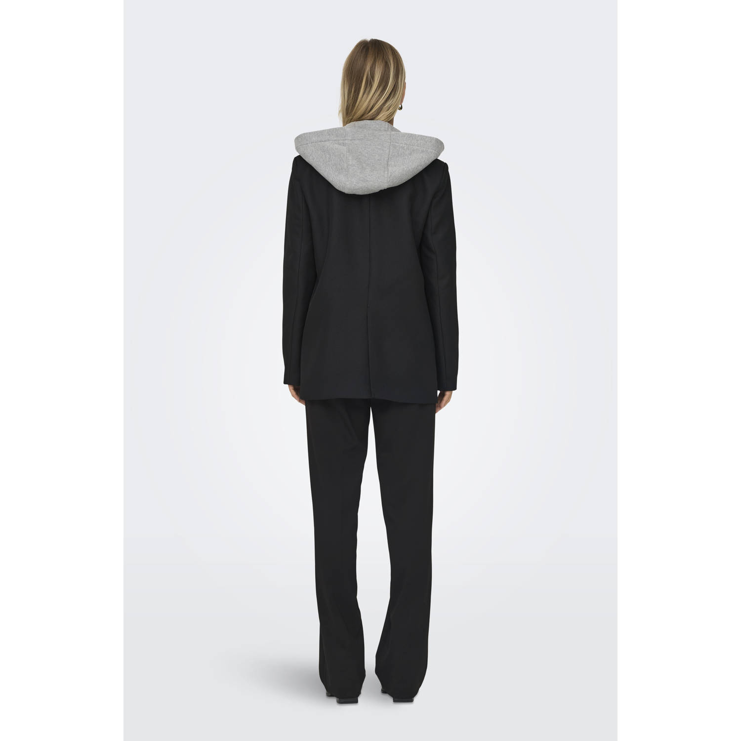 ONLY rechtvallende blazer ONLKAYA zwart grijs