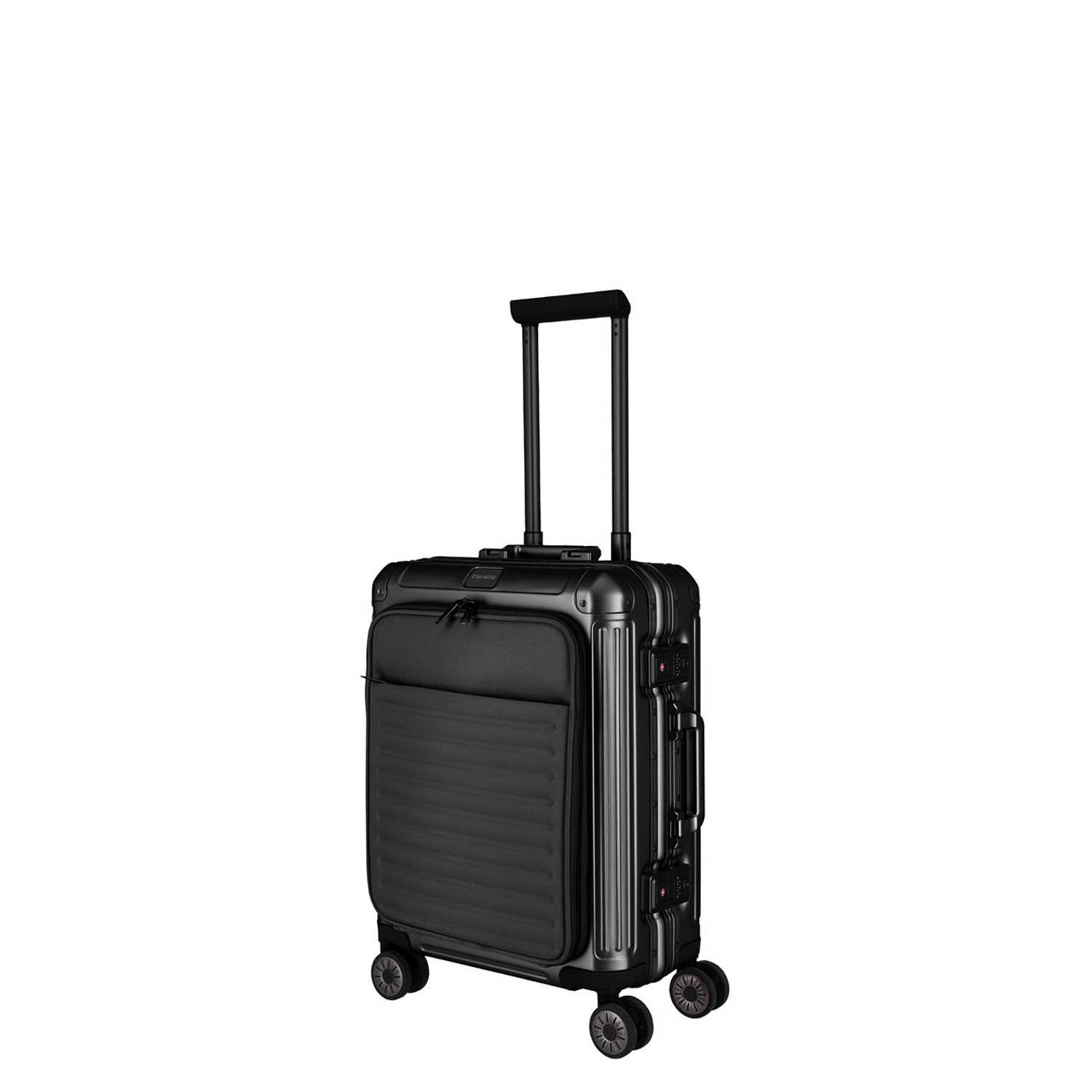 Travelite trolley Next 2.0 Aluminium 55 cm. zwart
