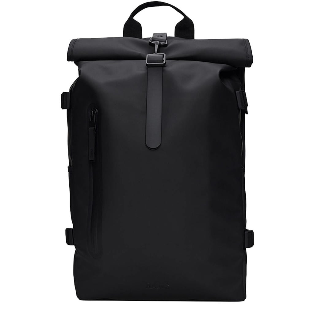 Rains rugzak Rolltop Large W3 zwart