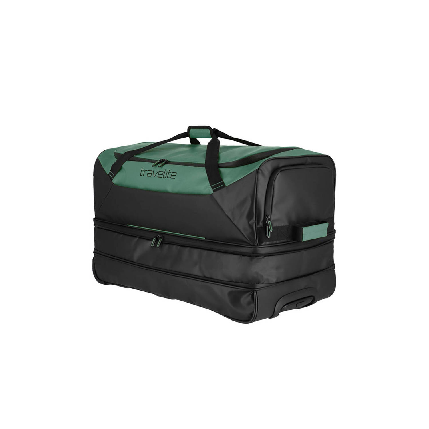 Travelite reistas Basics Wheeled Duffle 70 cm. zwart groen