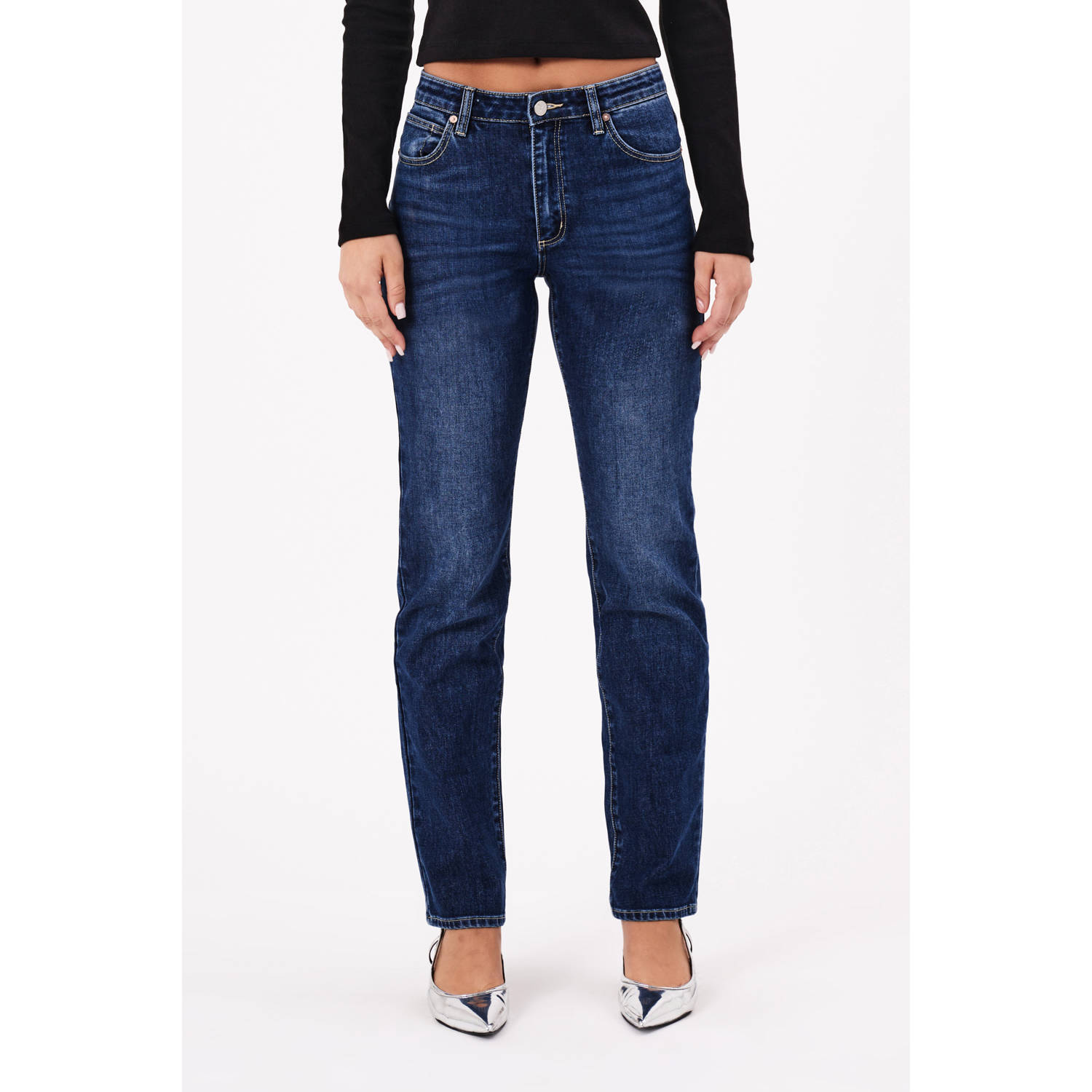 Abrand Jeans low waist regular jeans 95 STOVEPIPE KAMILE dark blue denim