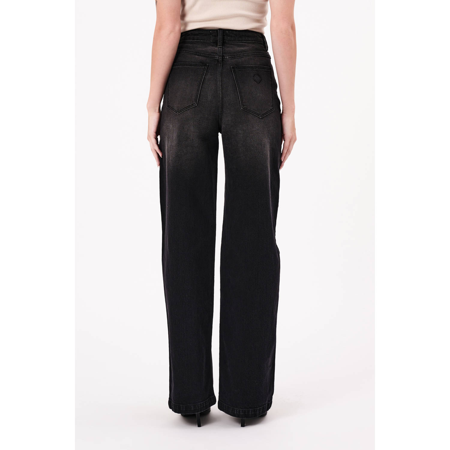 Abrand Jeans high waist wide leg jeans 94 WIDE GITA black denim