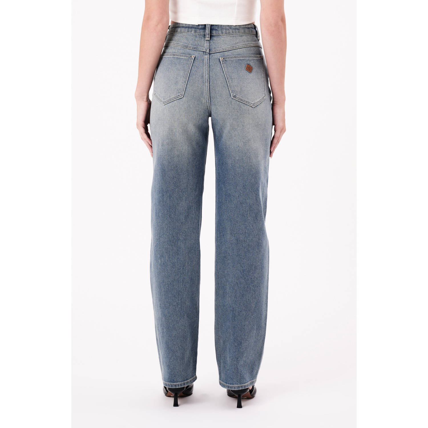 Abrand Jeans high waist straight leg jeans 94 STRAIGHT ARINA medium blue denim