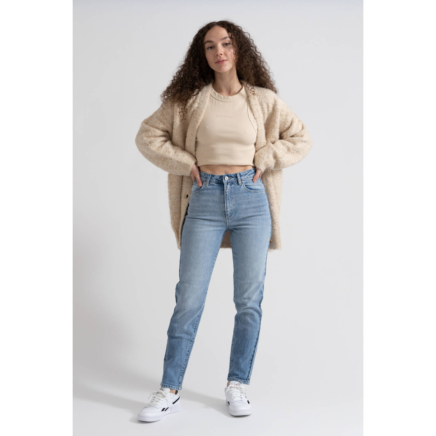 Abrand Jeans high waist slim fit jeans 94 HIGH SLIM TALL AP light blue denim