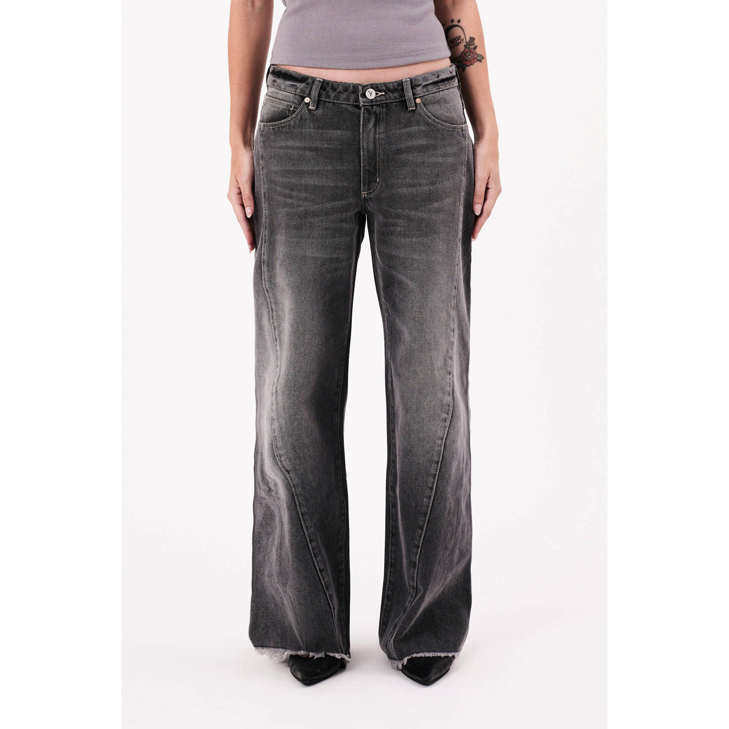 Abrand Jeans low waist loose jeans 99 BAGGY SABINA black denim