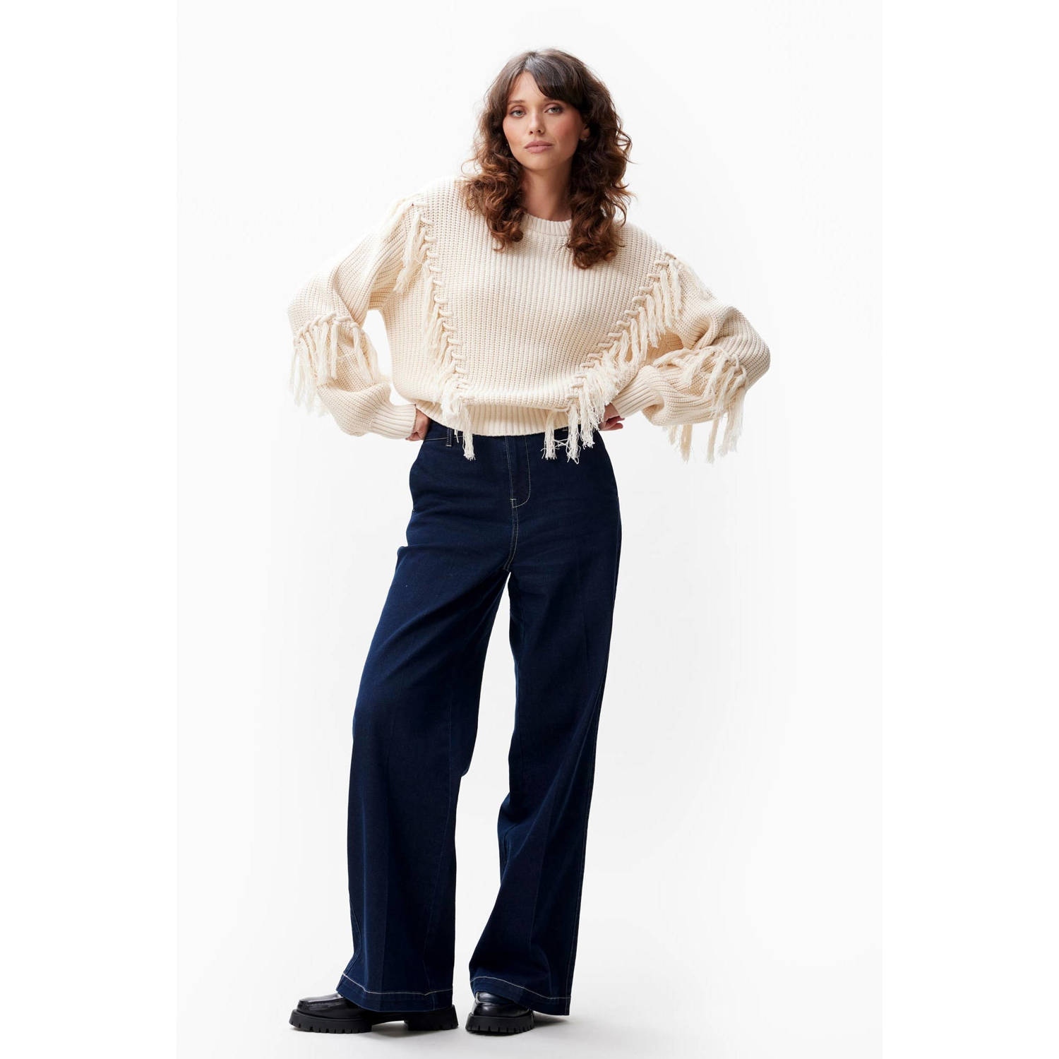 Catwalk Junkie gebreide trui beige