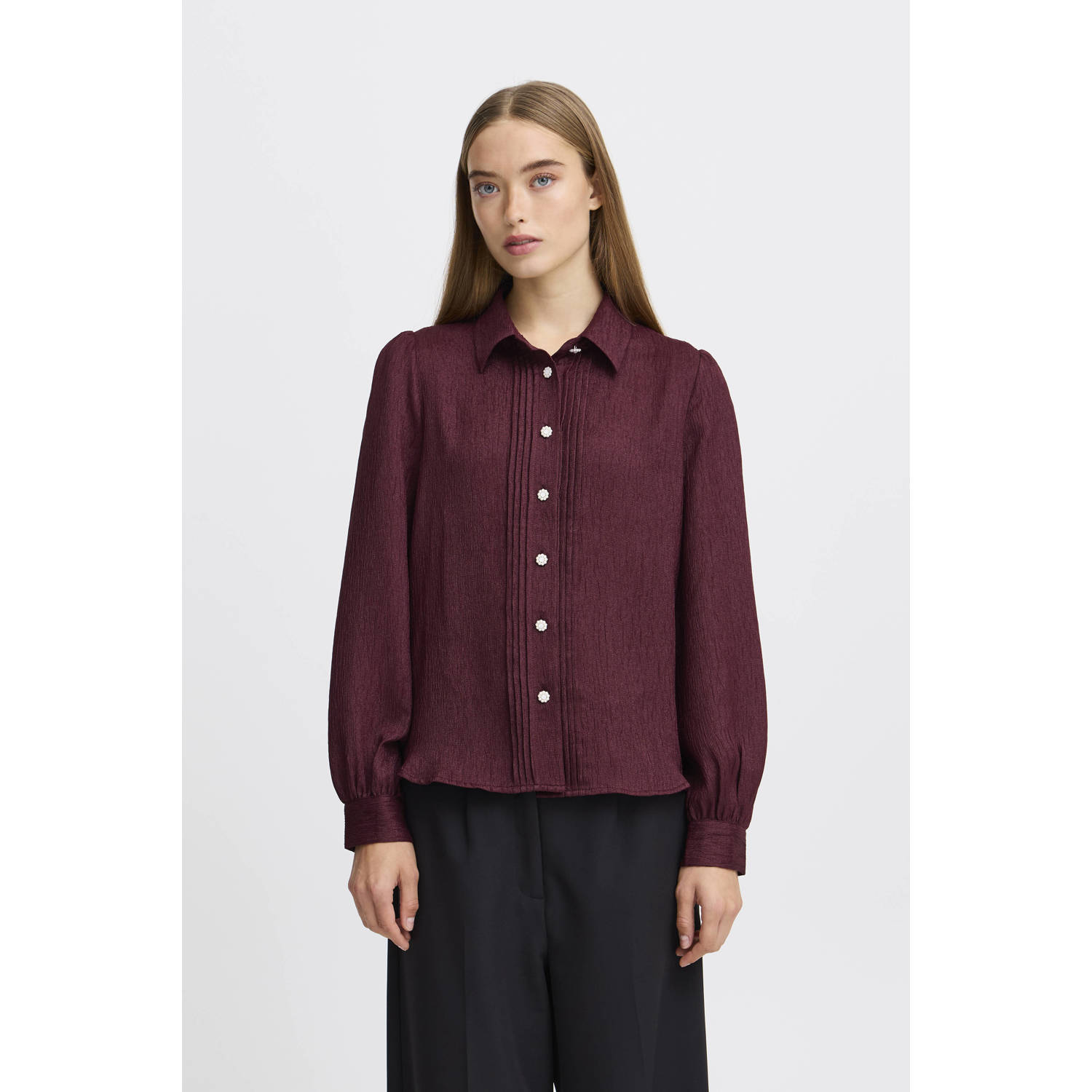 ICHI blouse IHRANJET donkerrood