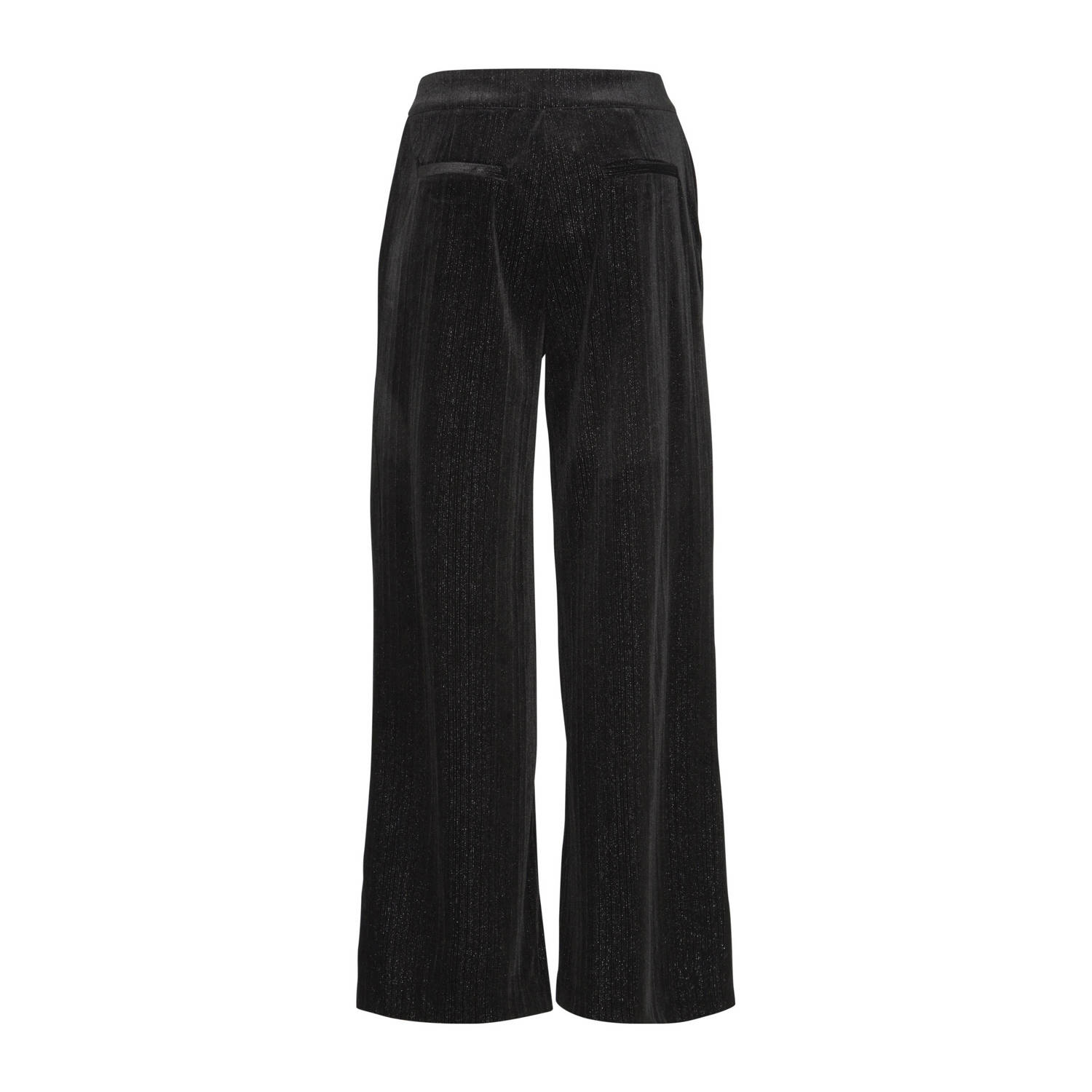 ICHI high waist wide leg broek IHKATE zwart