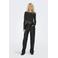 ONLY coated high waist straight fit broek ONLKIRI zwart