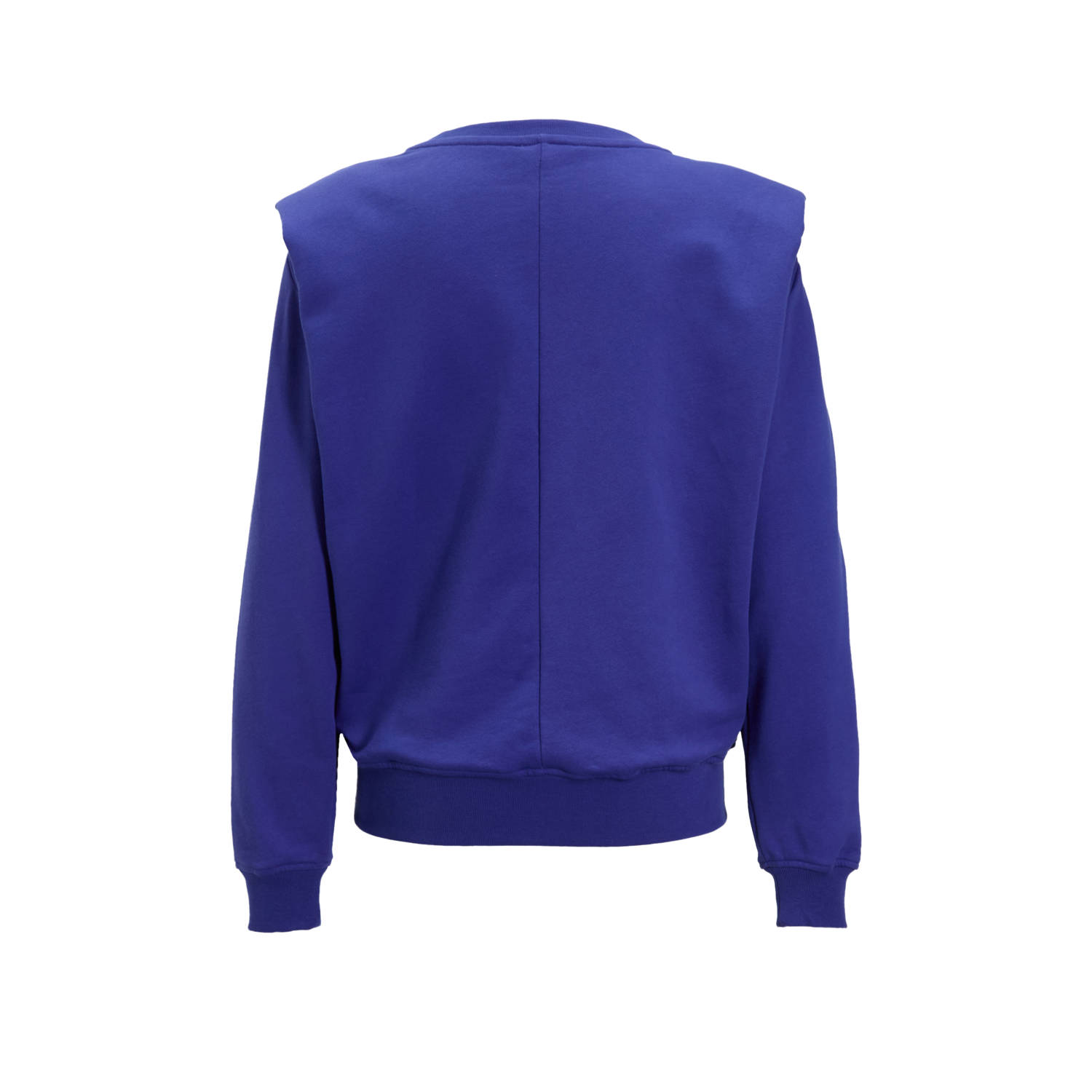 anytime sweater met schoudervulling blauw