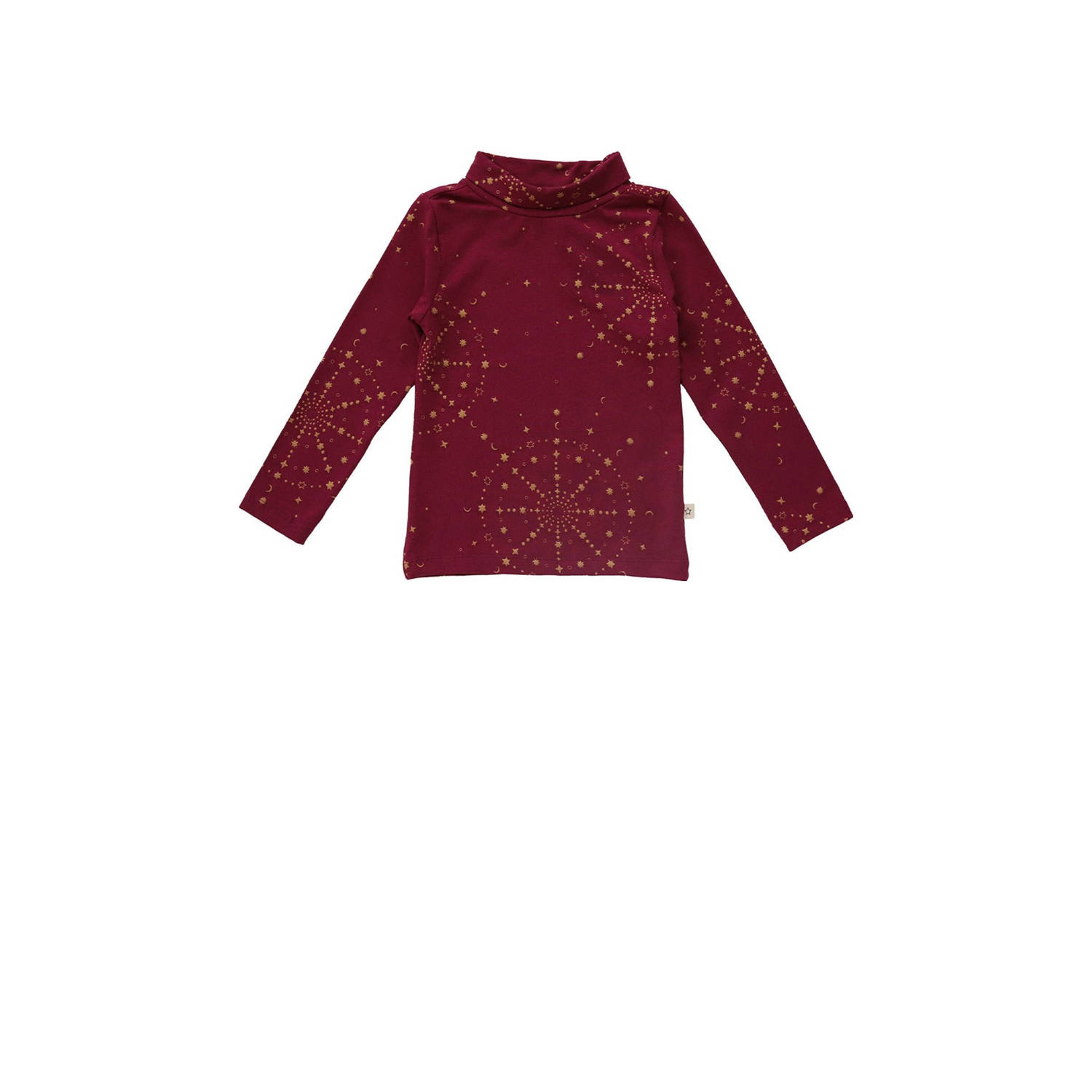 Your Wishes longsleeve met all over print bordeauxrood goud