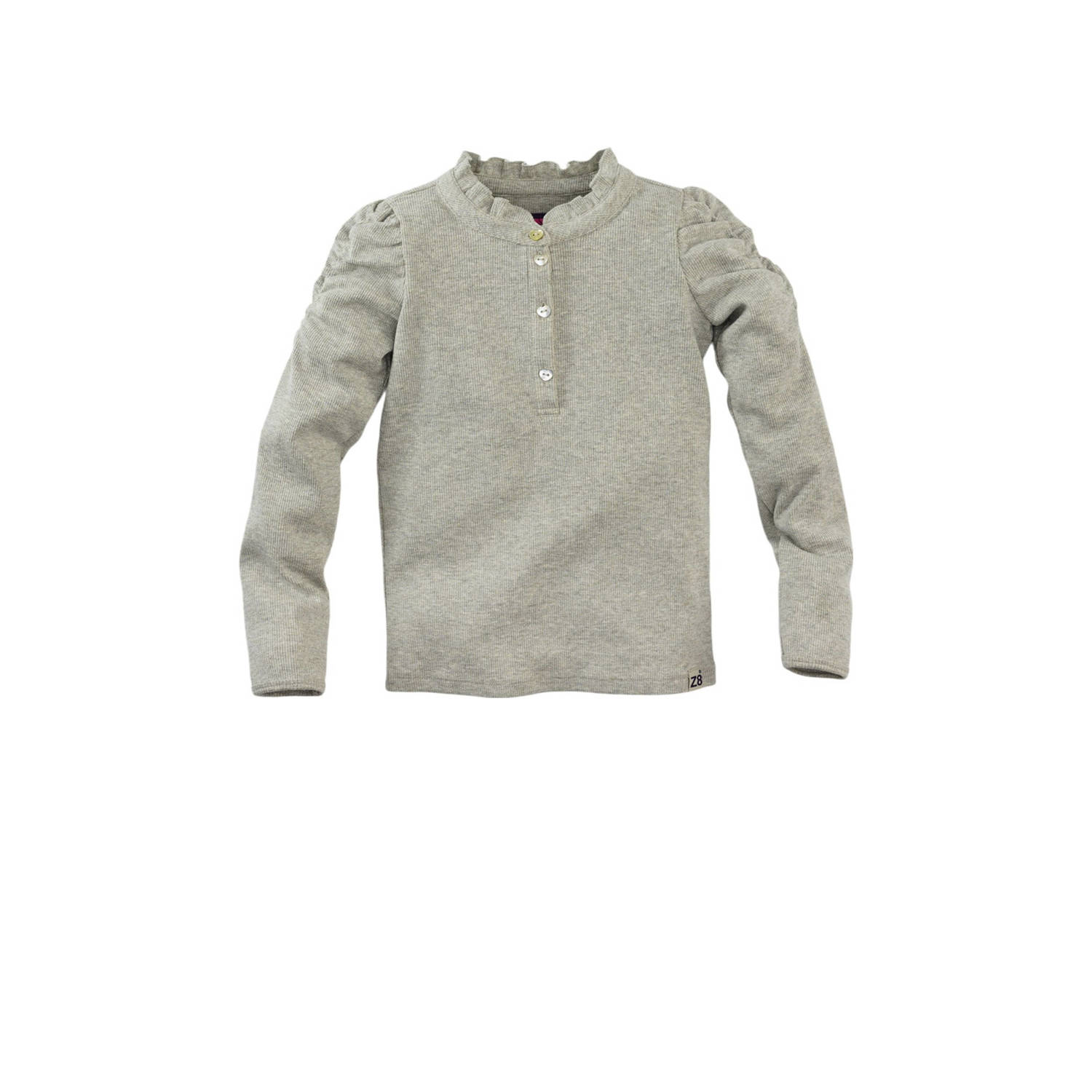 Z8 longsleeve Dounia met ruches lichtgroen