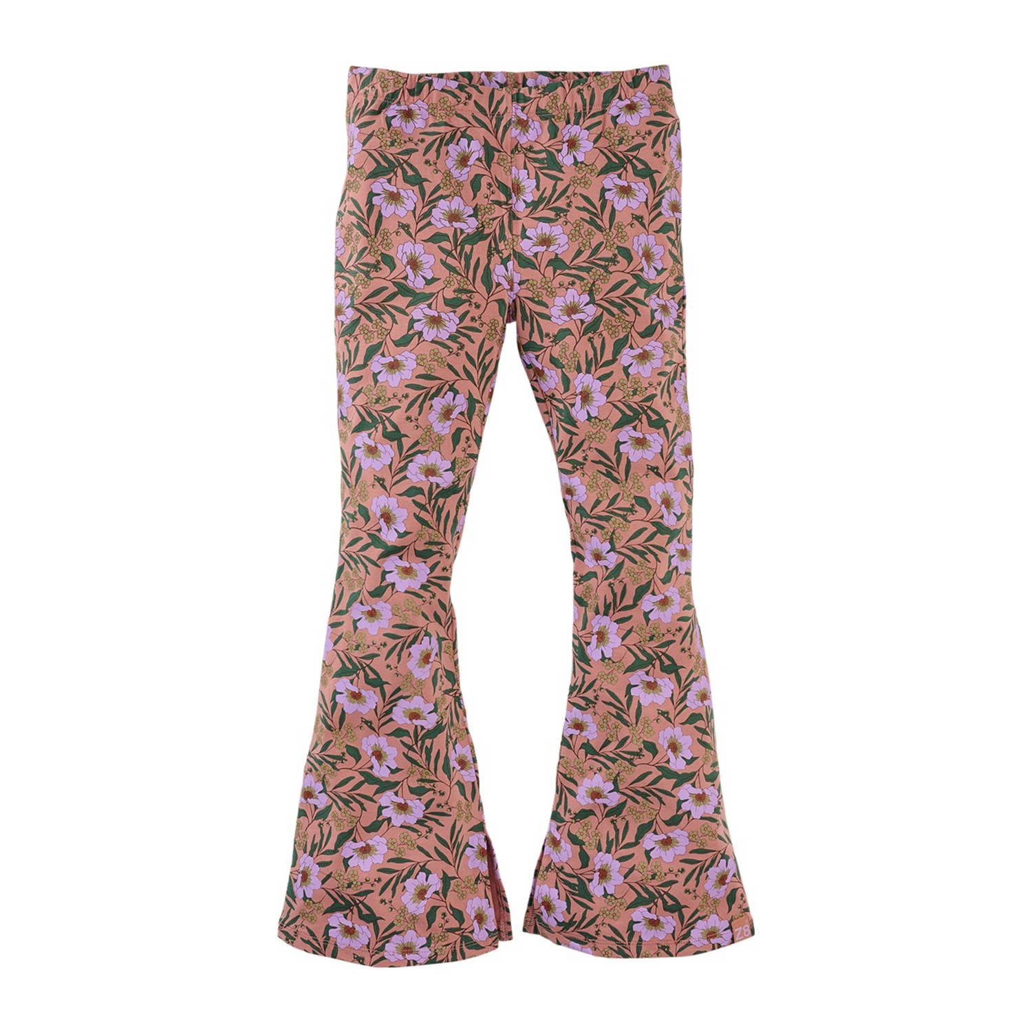 Z8 flared broek Izara zalmroze roze groen