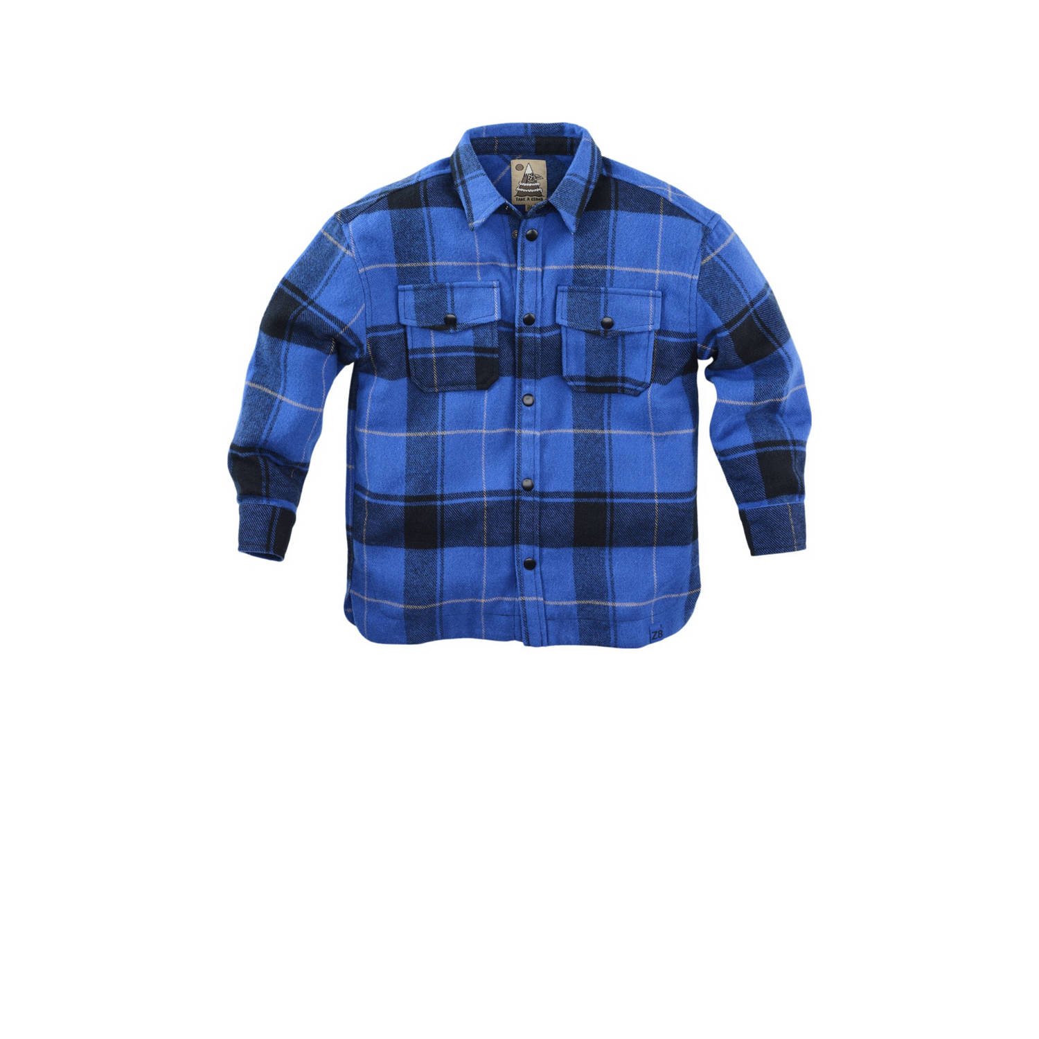 Z8 overshirt Clint met ruitenprint blauw zwart