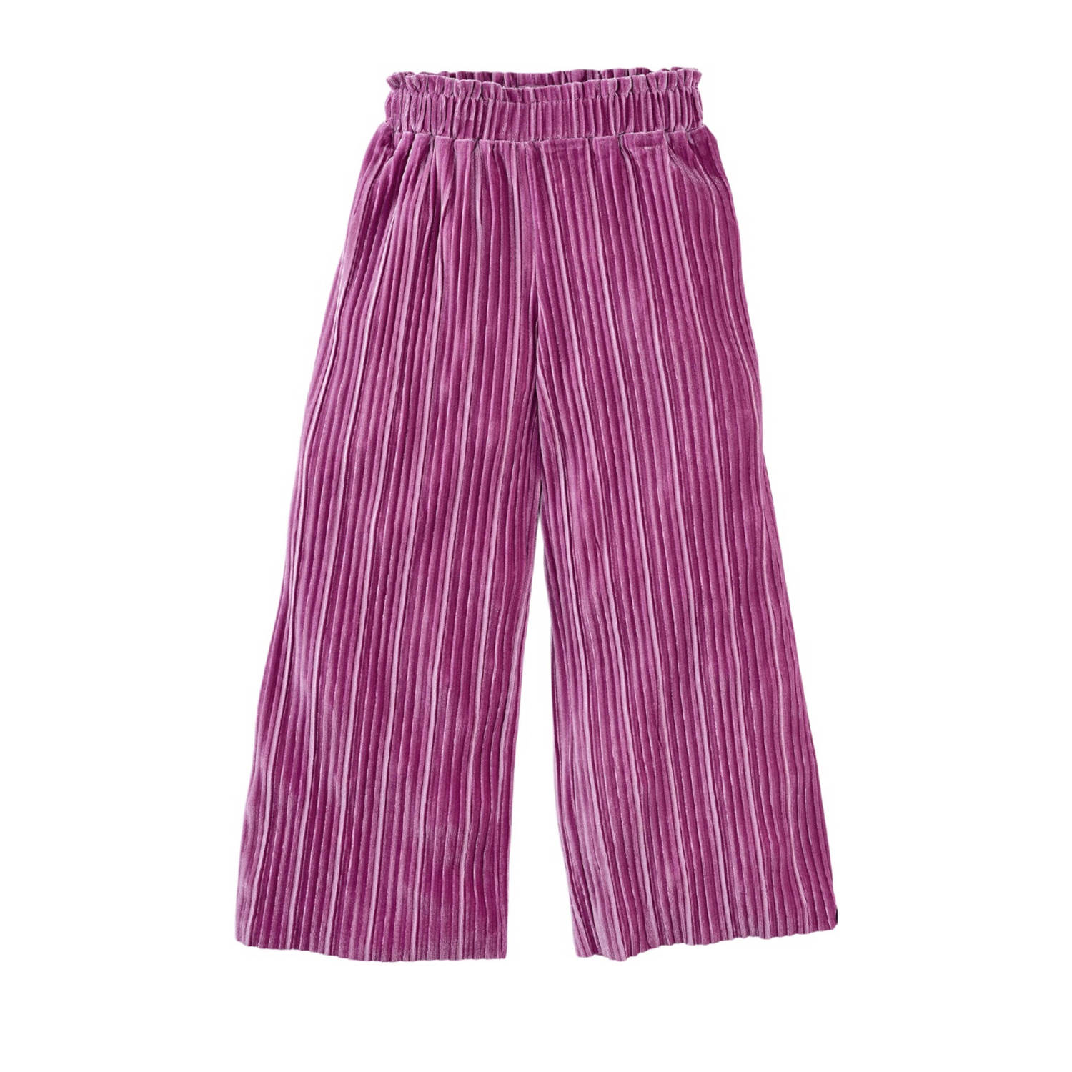 Z8 fluwelen wide leg broek Ceylin roze
