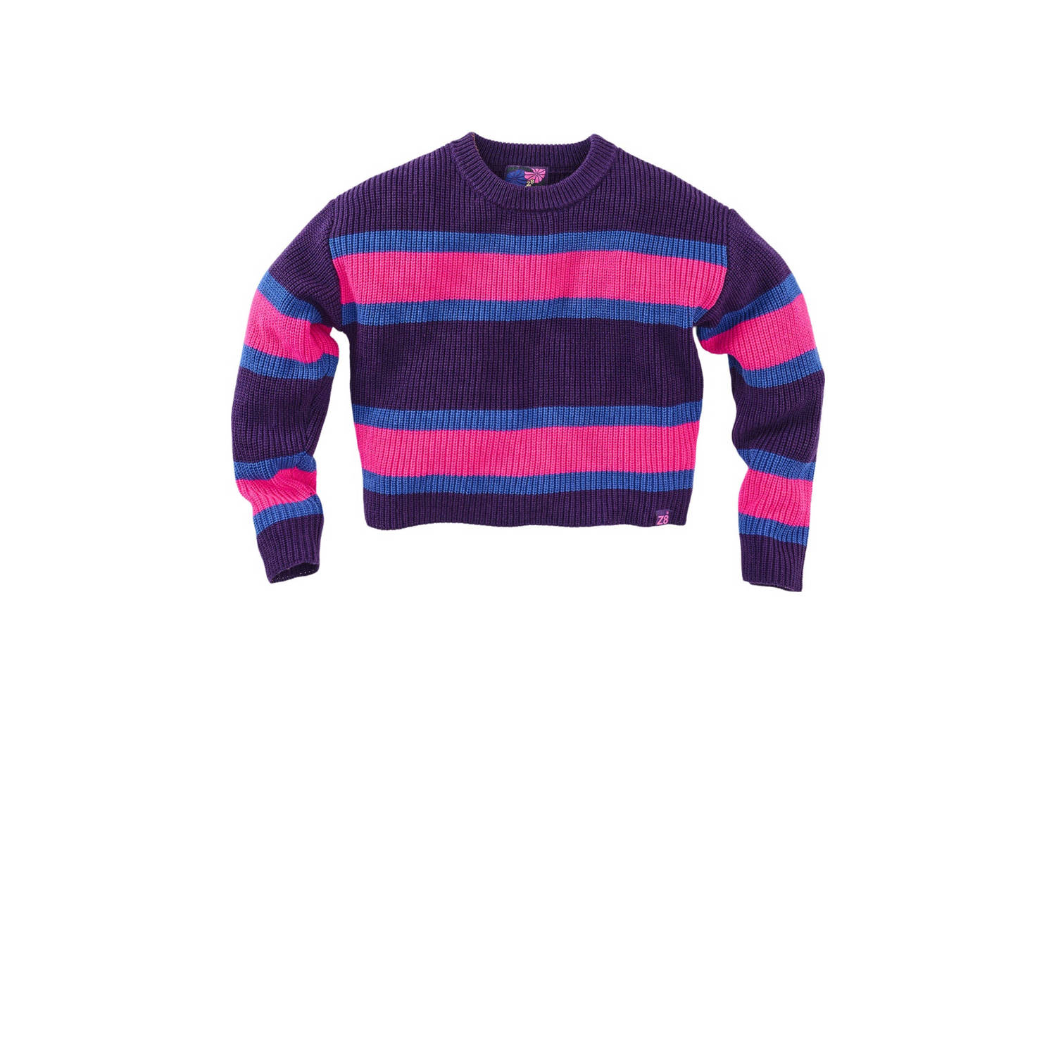 Z8 gebreide trui Belezza paars roze blauw