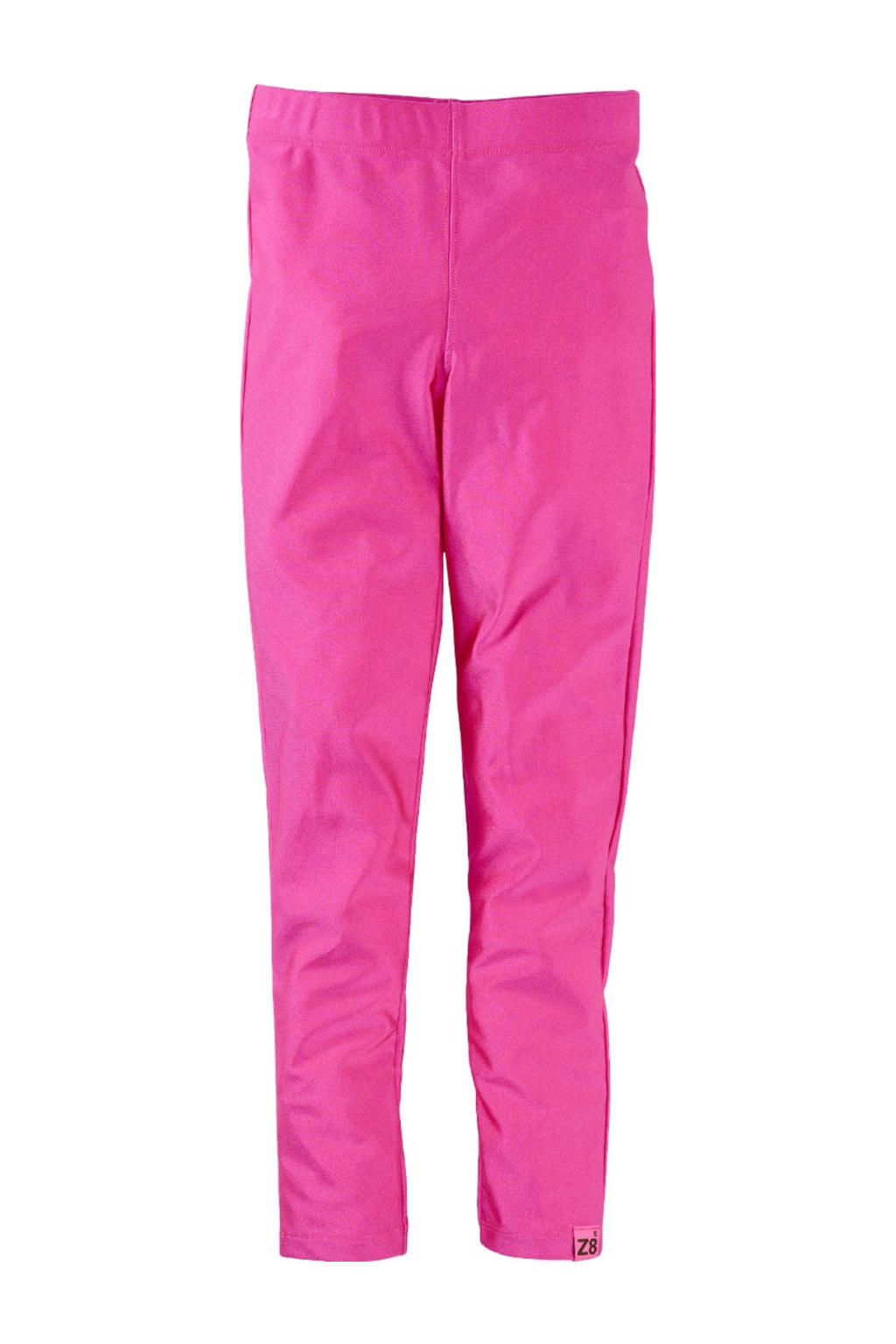 Roze meisjes Z8 kids legging Giselle van polyester met slim fit, regular waist, elastische tailleband en effen