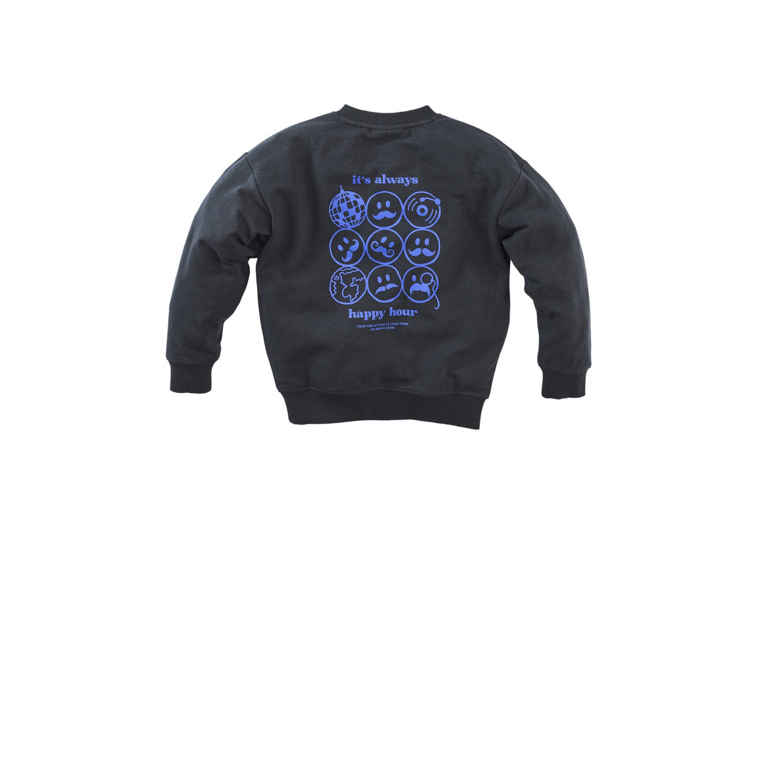 Z8 sweater Mikah met backprint donkerblauw