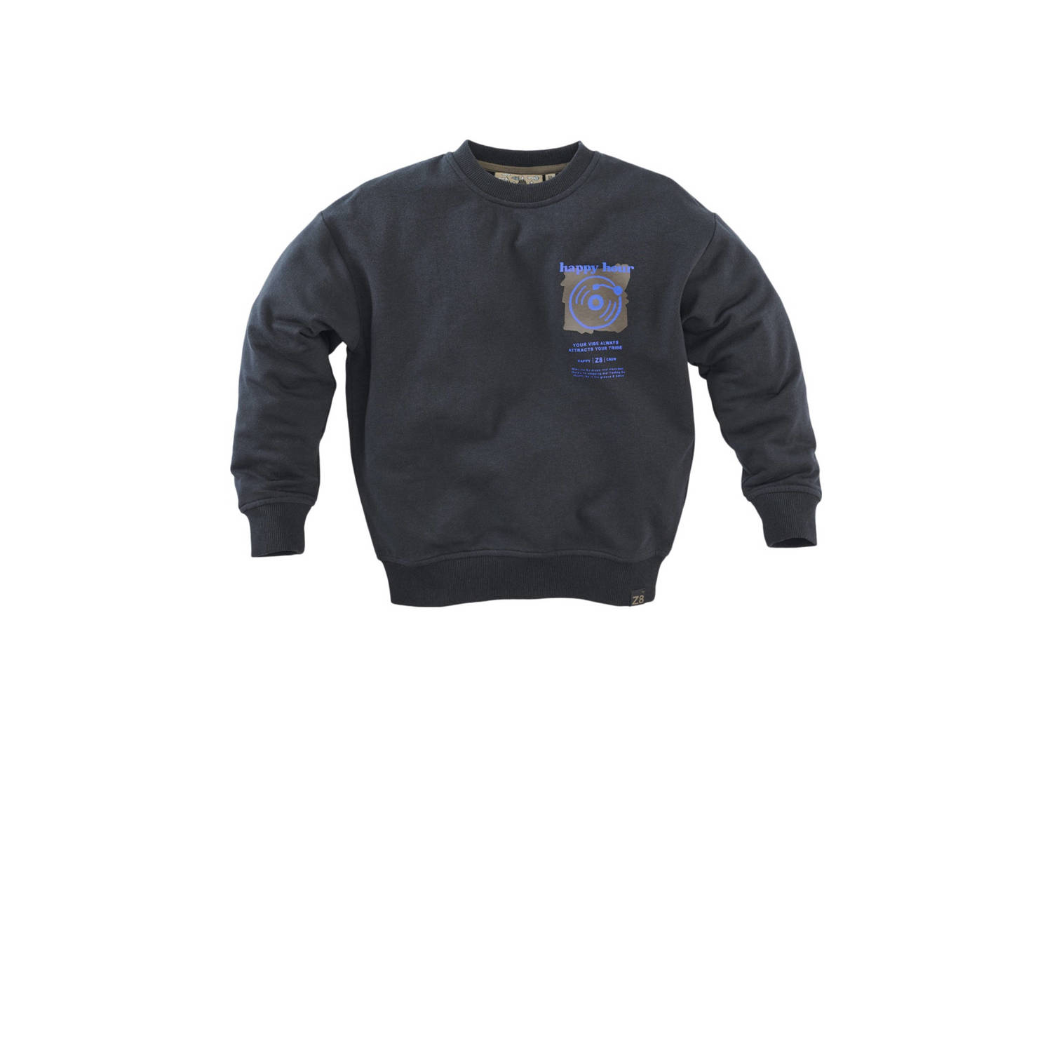 Z8 sweater Mikah met backprint donkerblauw