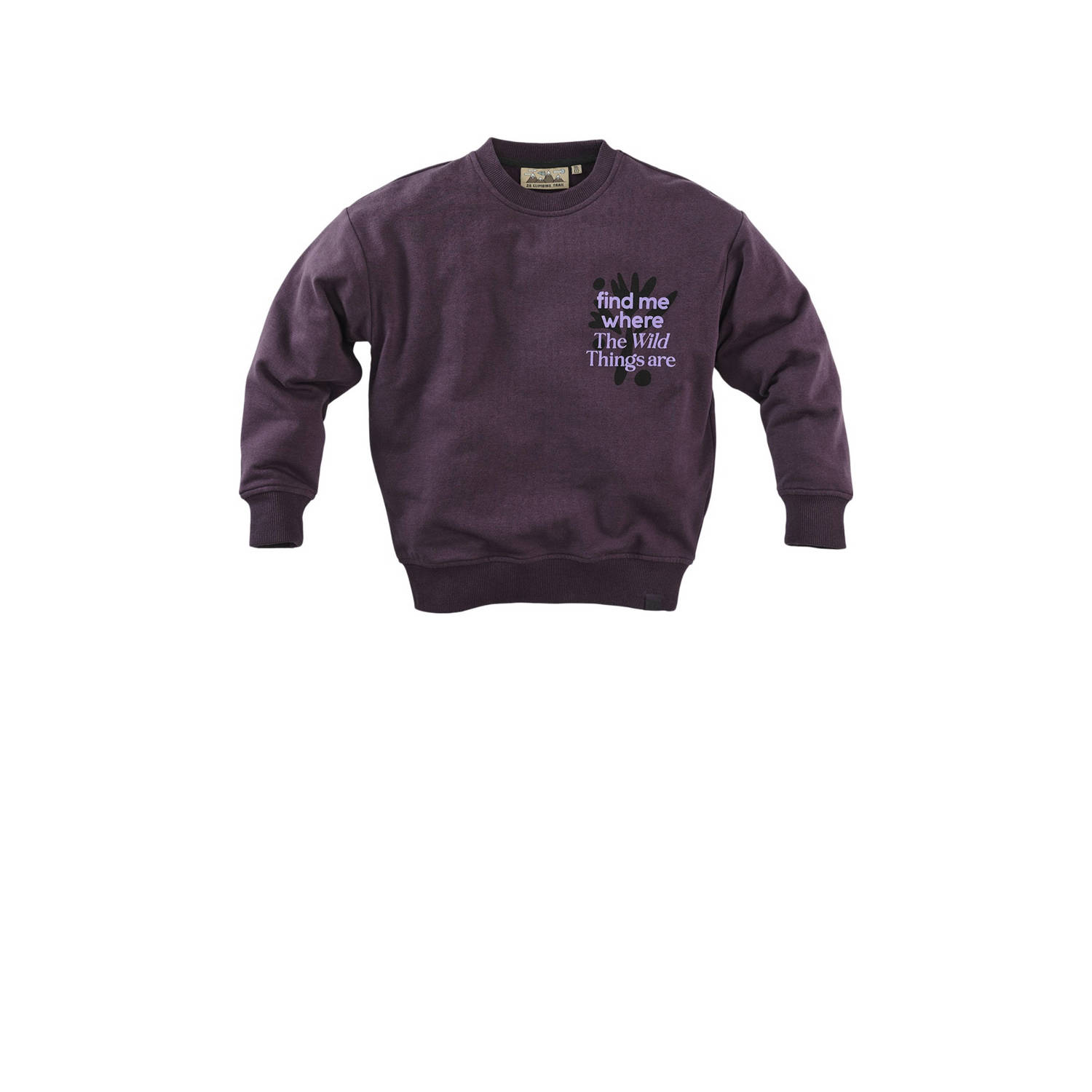 Z8 sweater Pumba met backprint aubergine