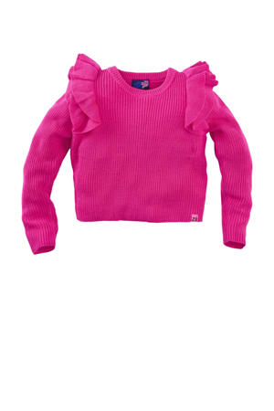 gebreide trui Lott met ruches roze