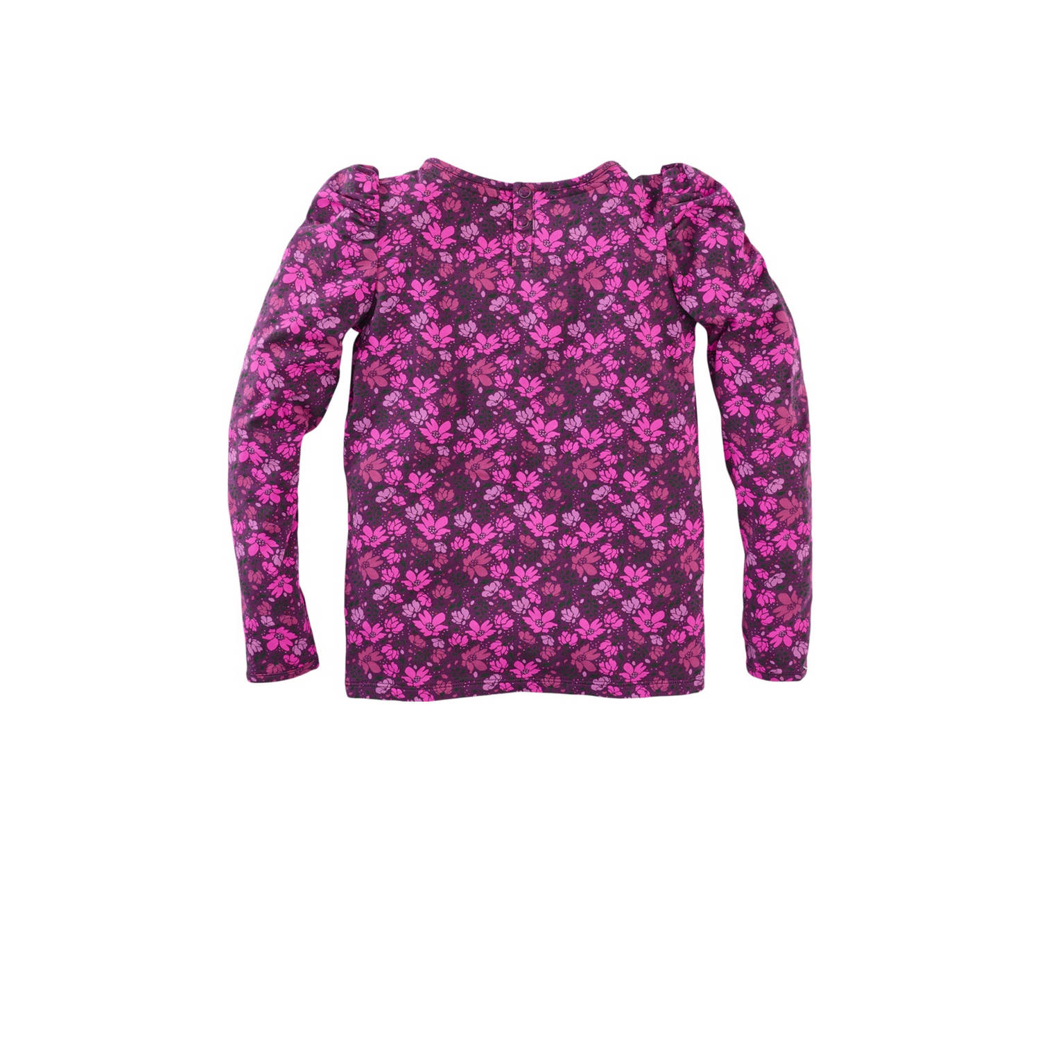 Z8 longsleeve Pam met bloemenprint roze paars