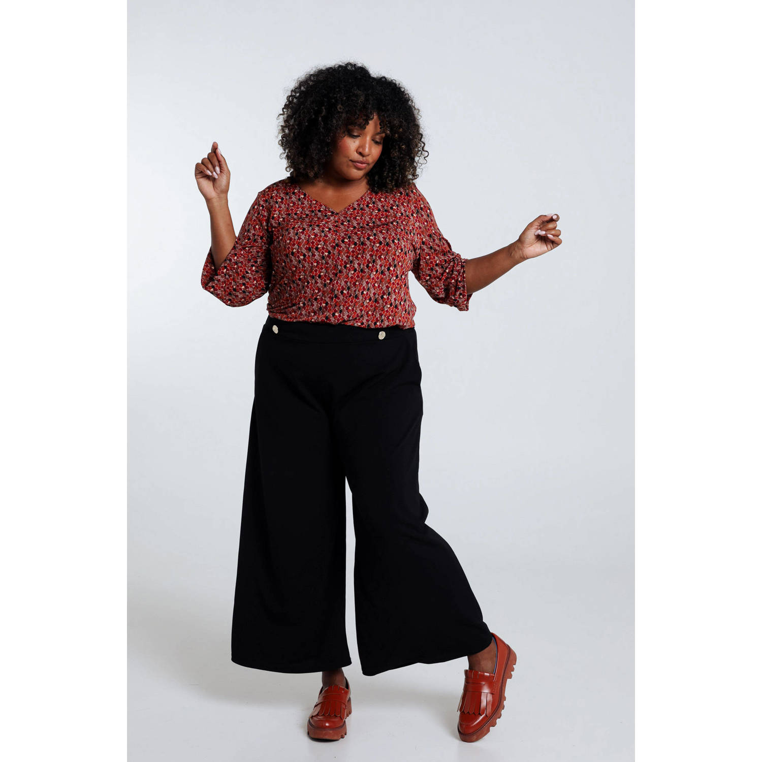 Paprika loose fit broek zwart