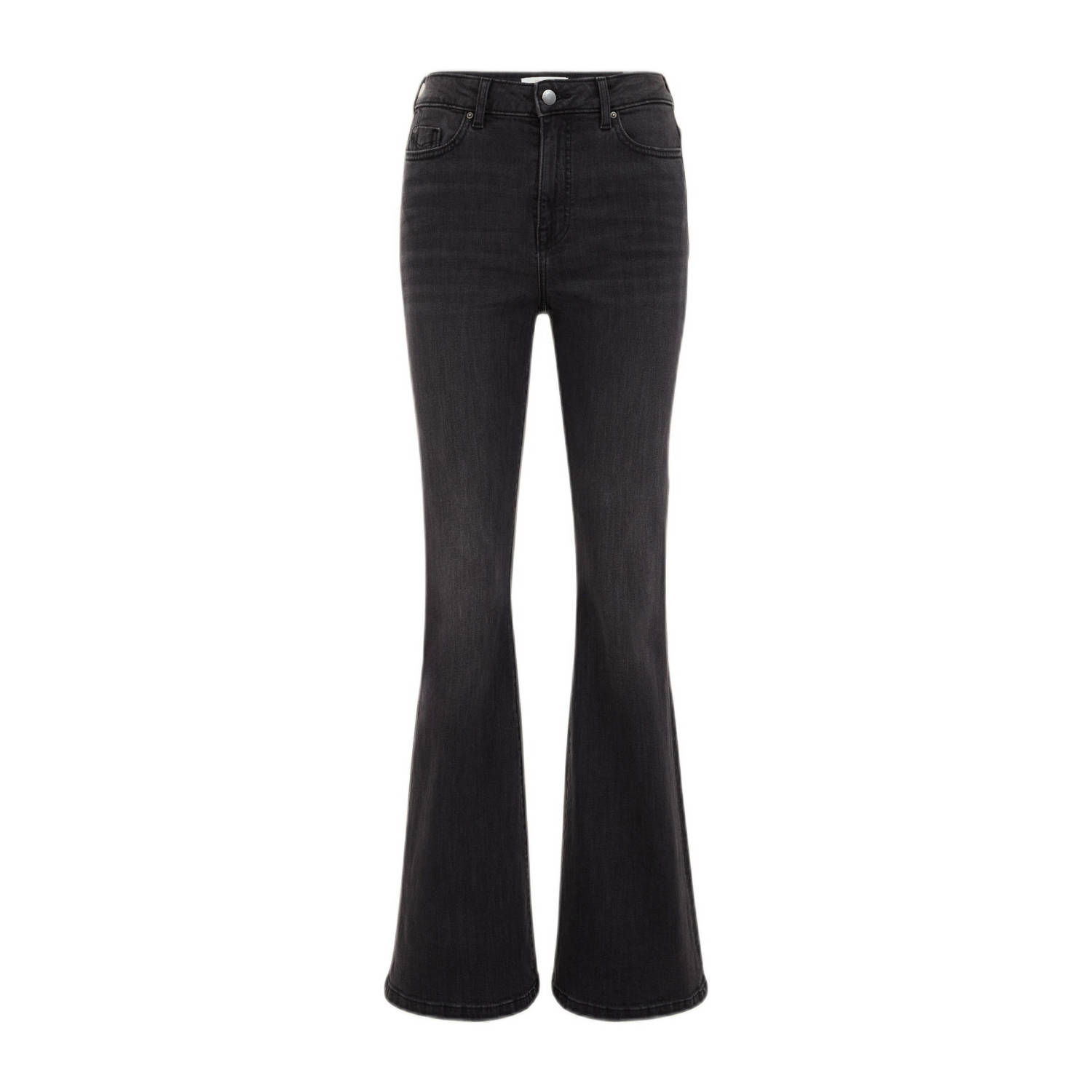 WE Fashion high waist wide leg jeans grey denim