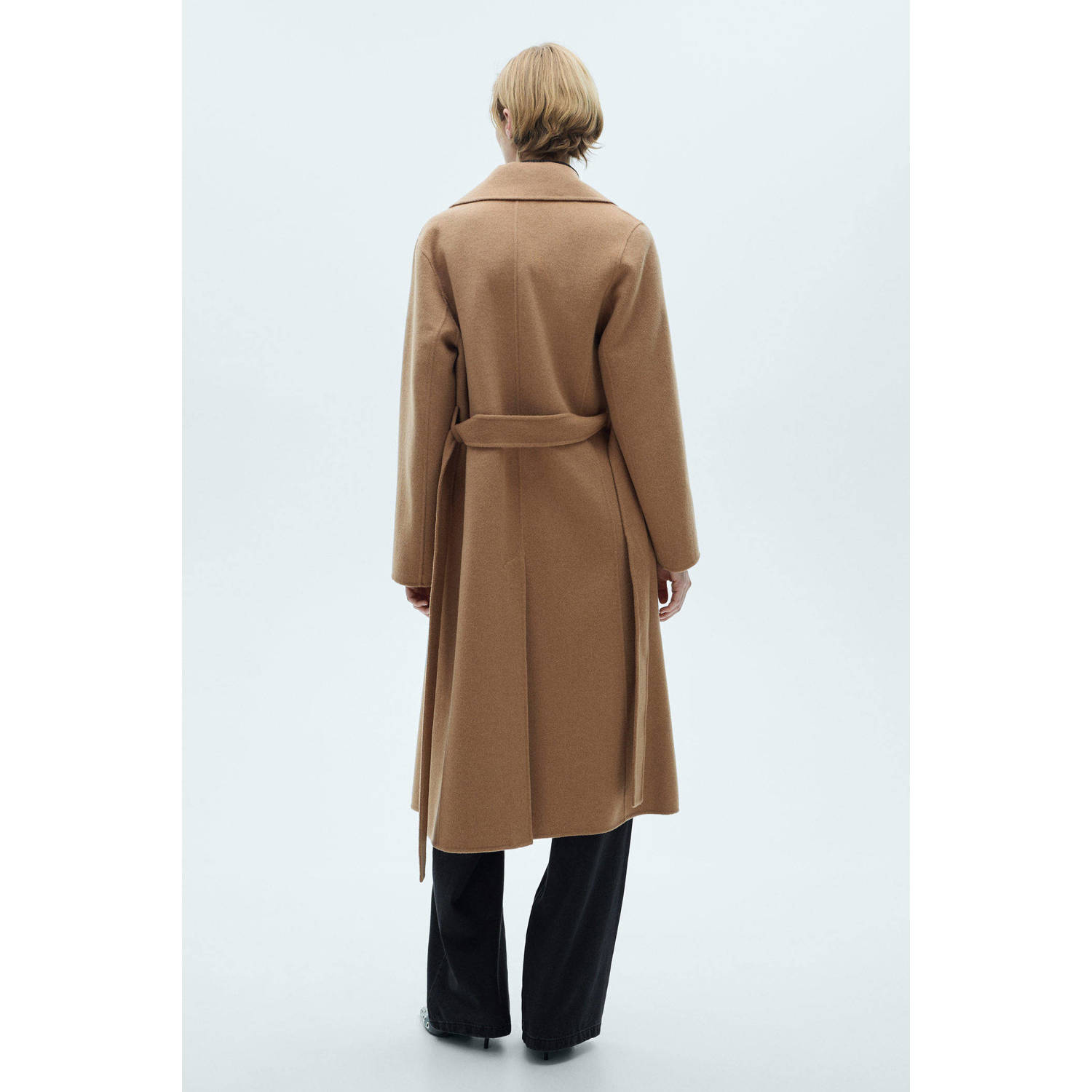 Mango jas met wol camel