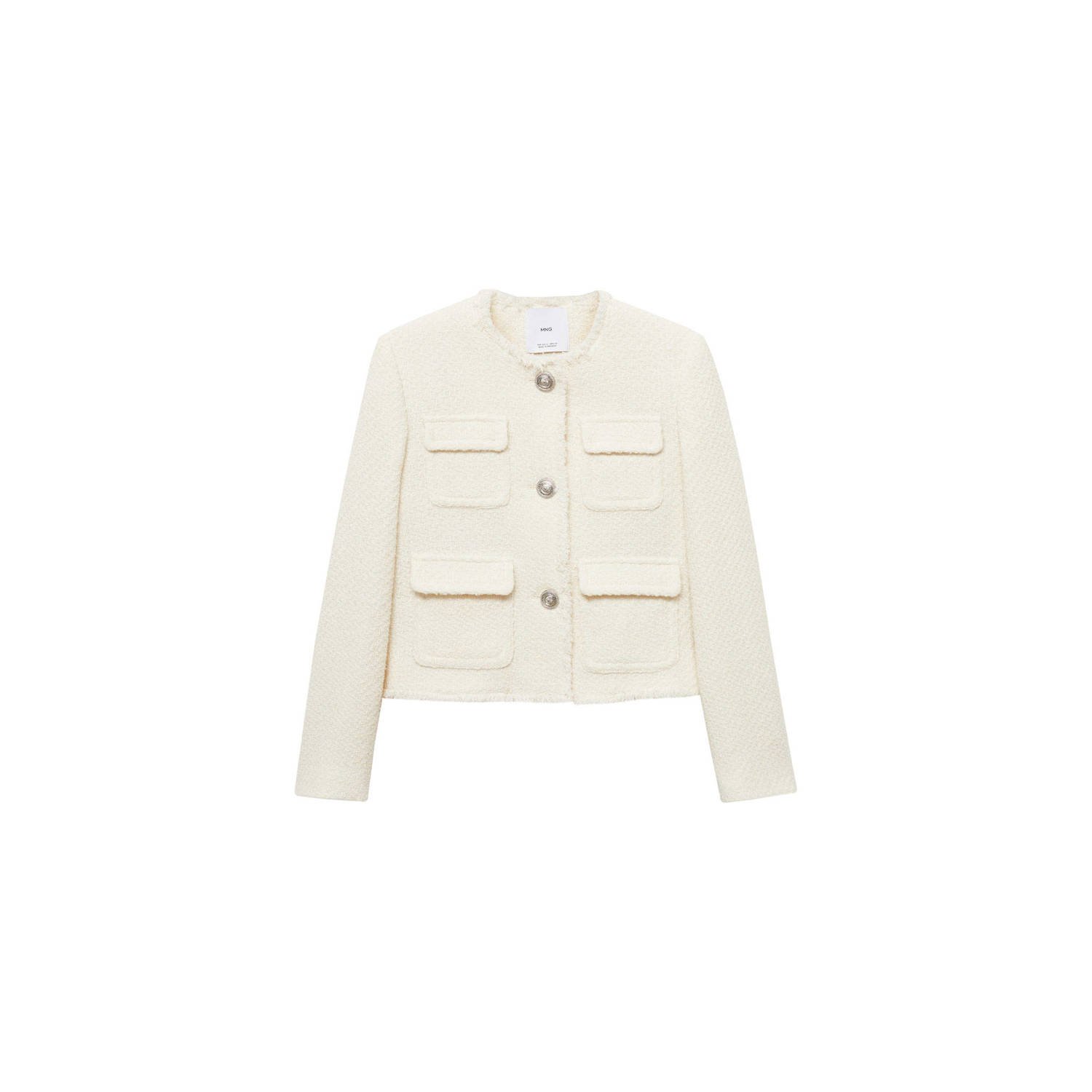 Mango gemêleerde getailleerde blazer lichtbeige