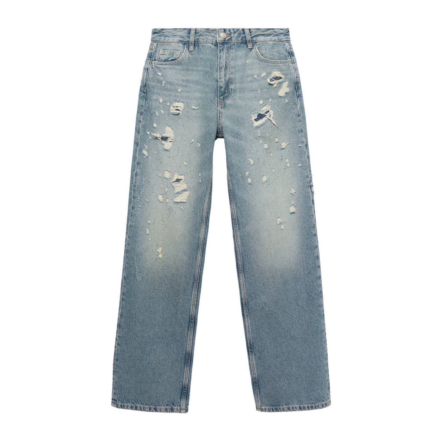 Mango straight leg jeans medium blue denim