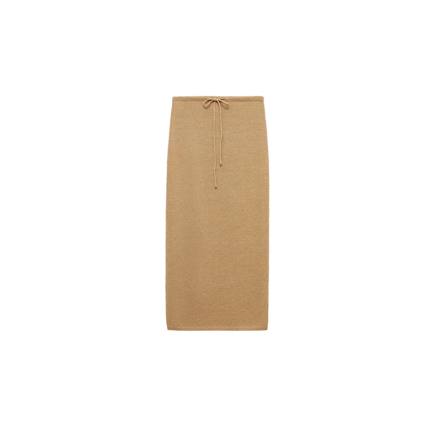 Mango midi rok goud