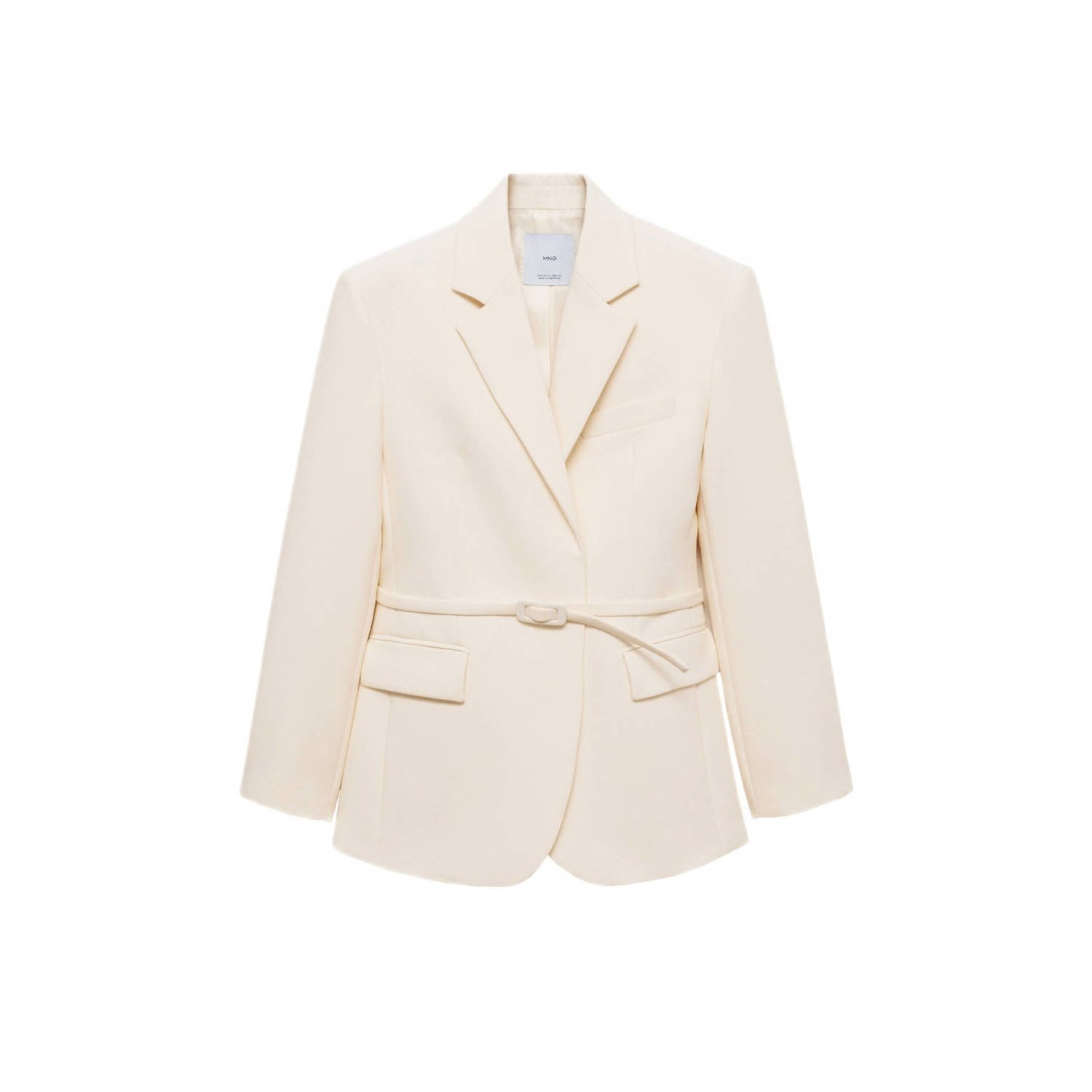 Mango rechtvallende blazer beige