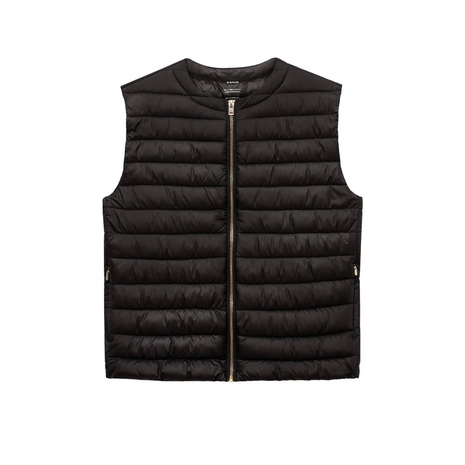 Mango gewatteerde bodywarmer zwart