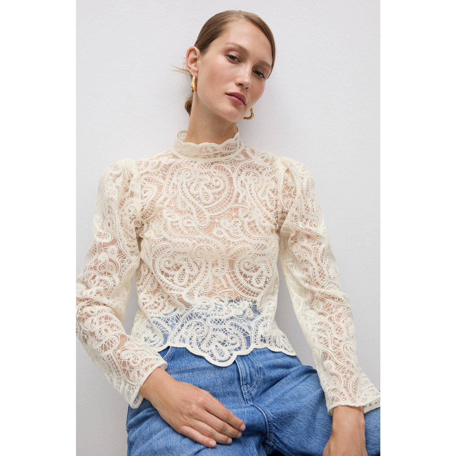Mango top beige