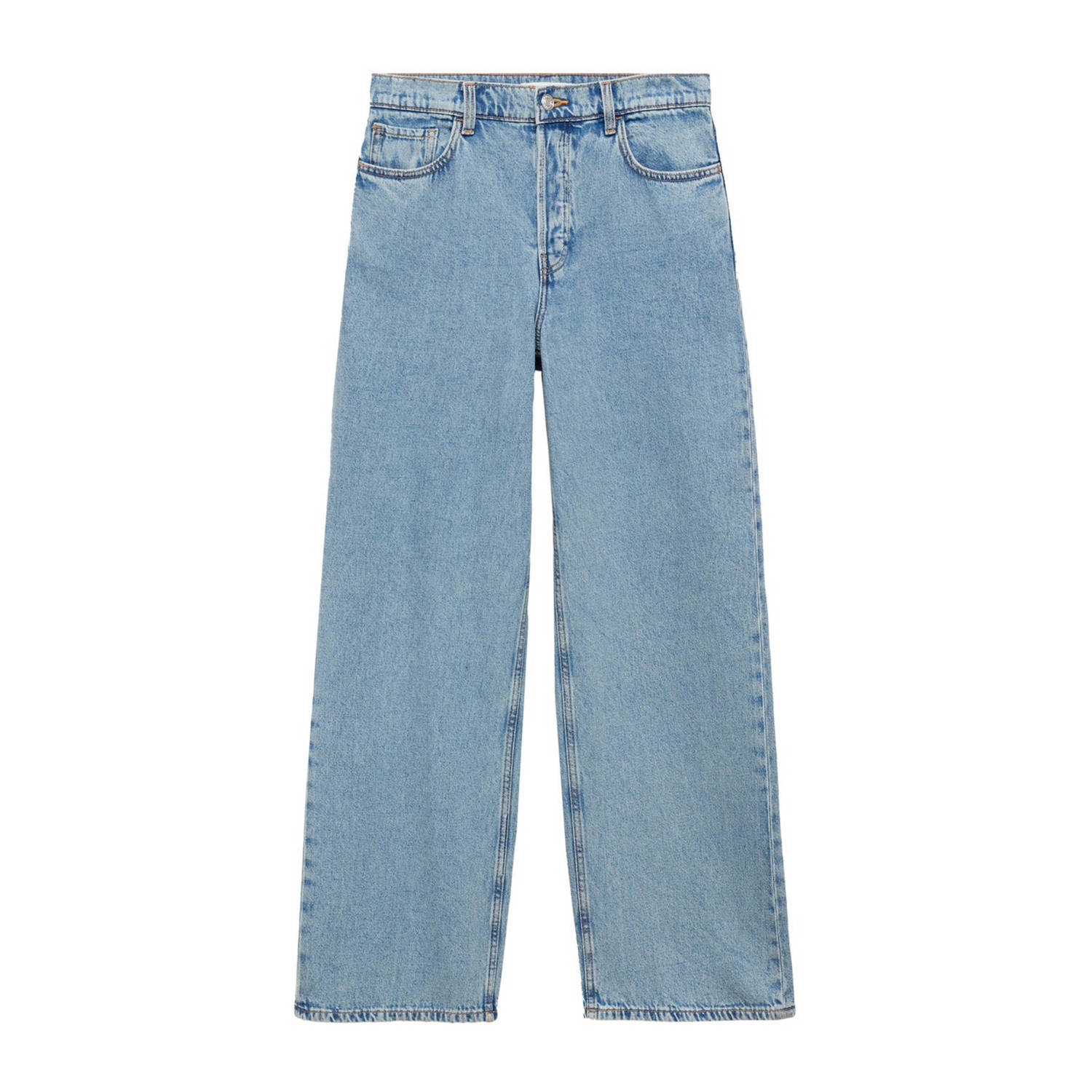 Mango wide leg jeans light blue denim