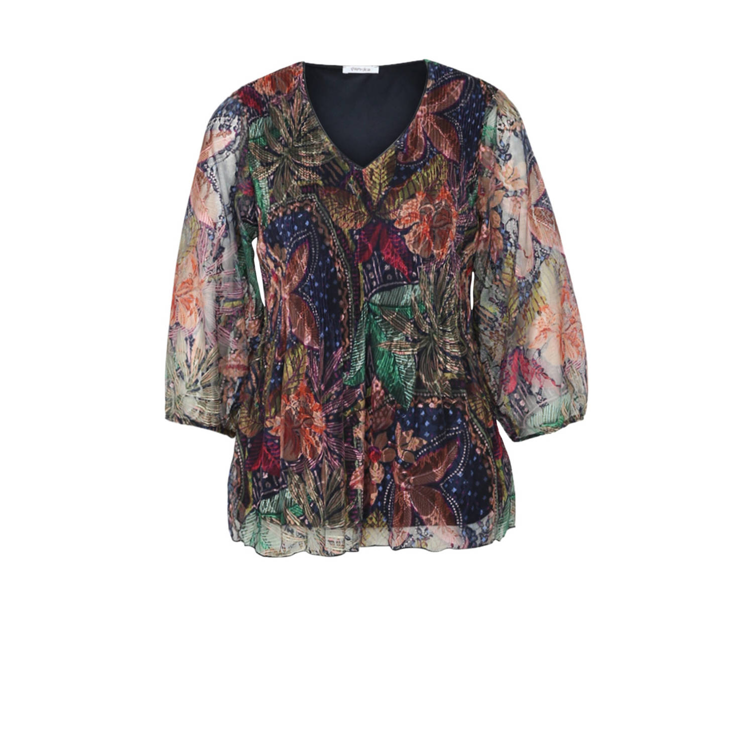 Paprika top met all over print multi