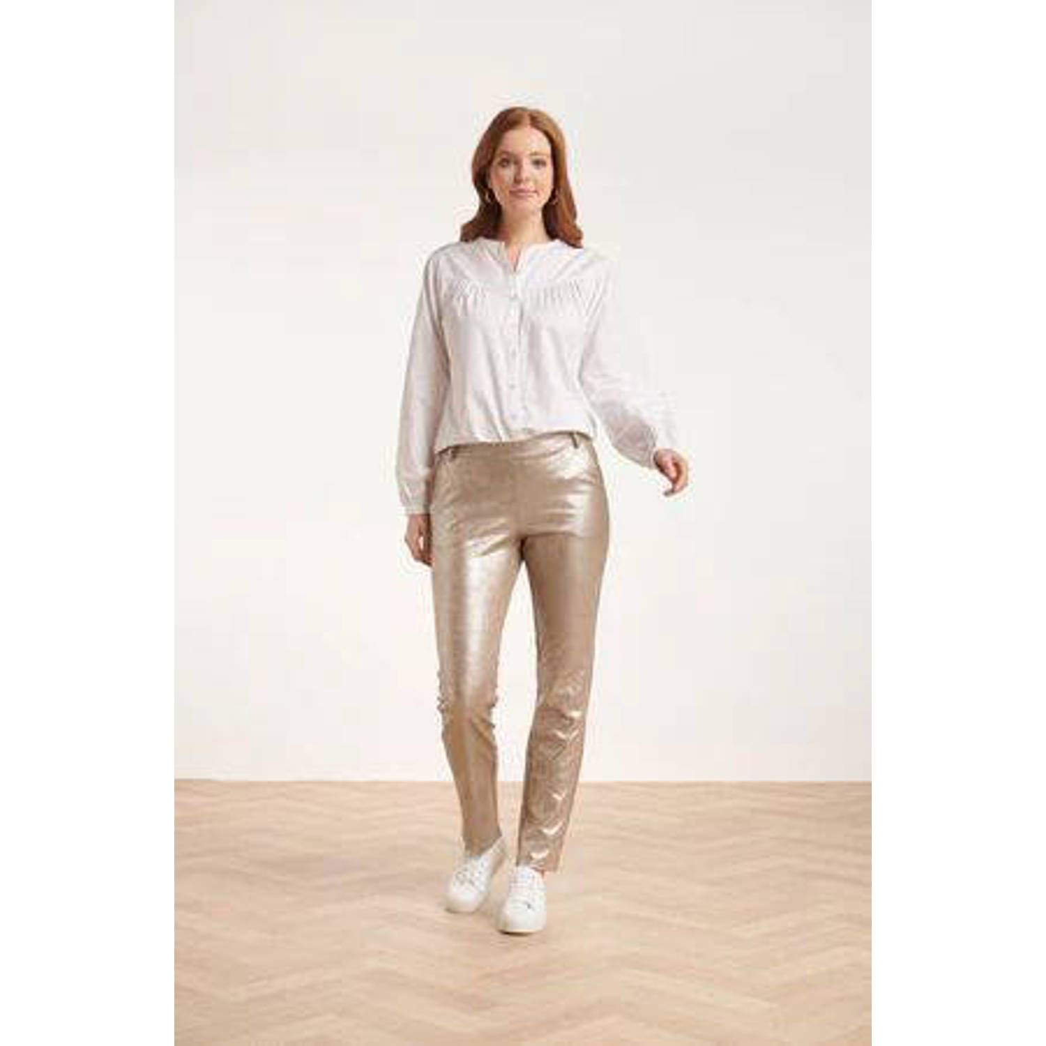 Smashed Lemon coated broek zilver
