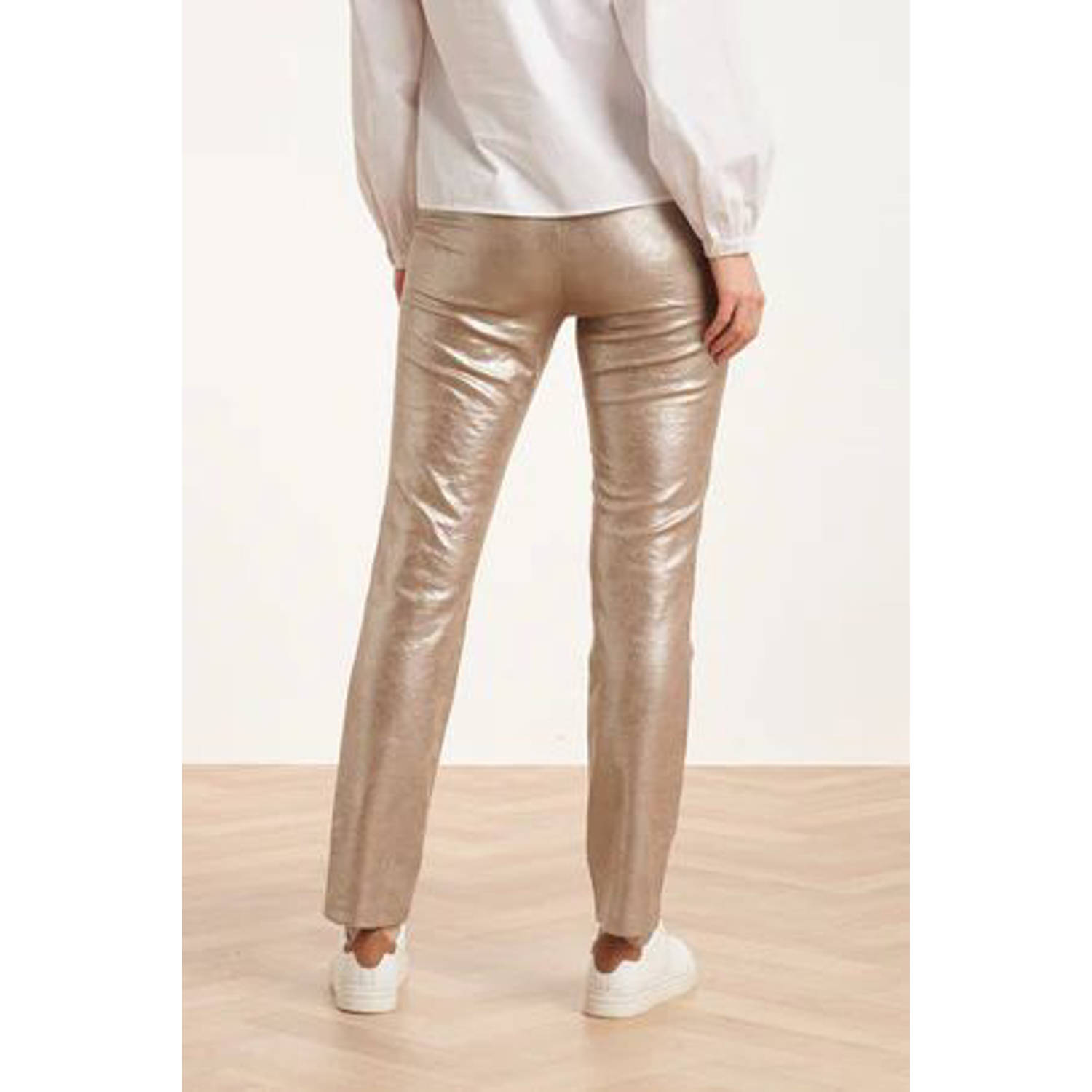 Smashed Lemon coated broek zilver